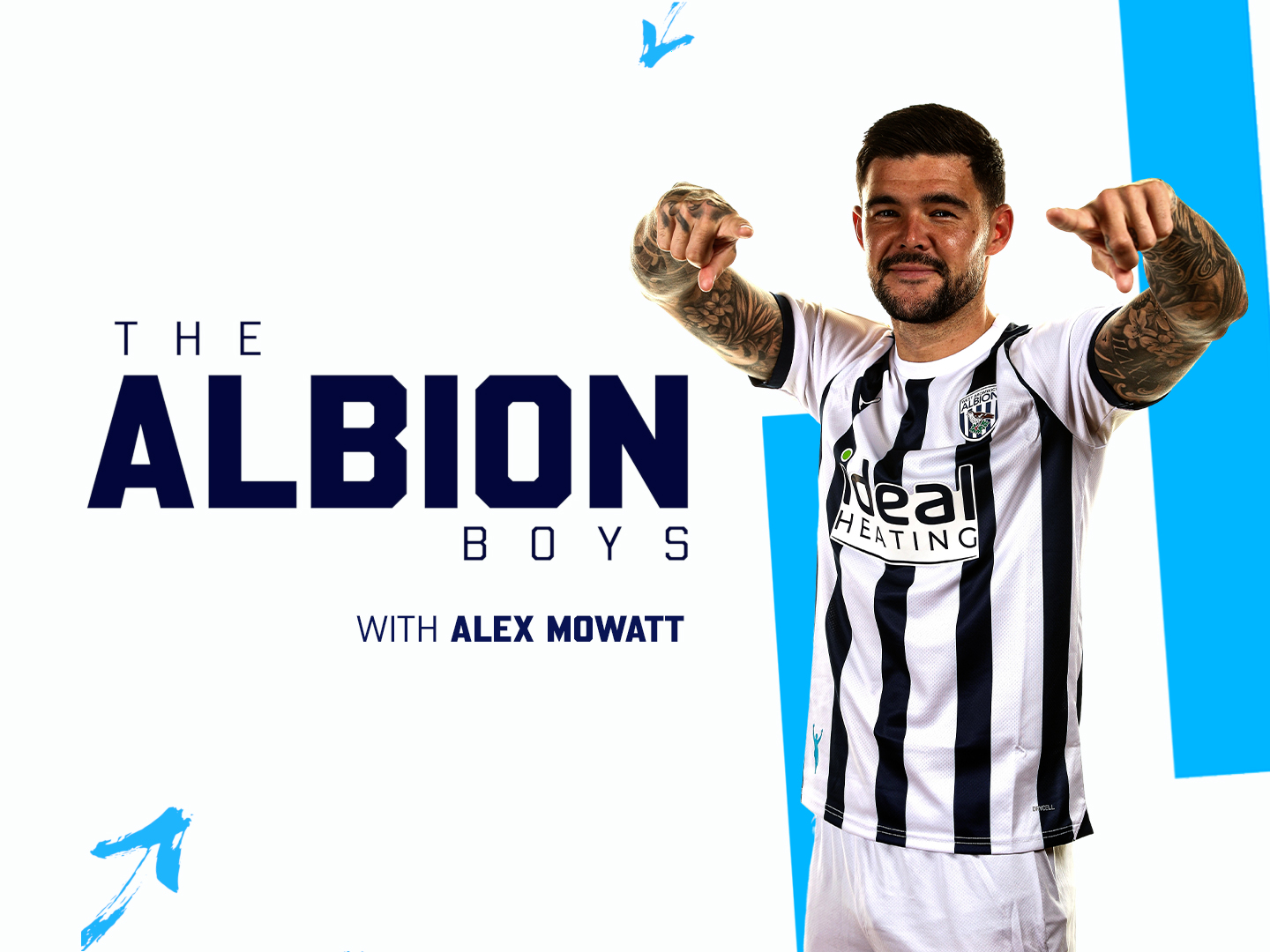 The Albion Boys graphic with an image of Alex Mowatt in the home shirt