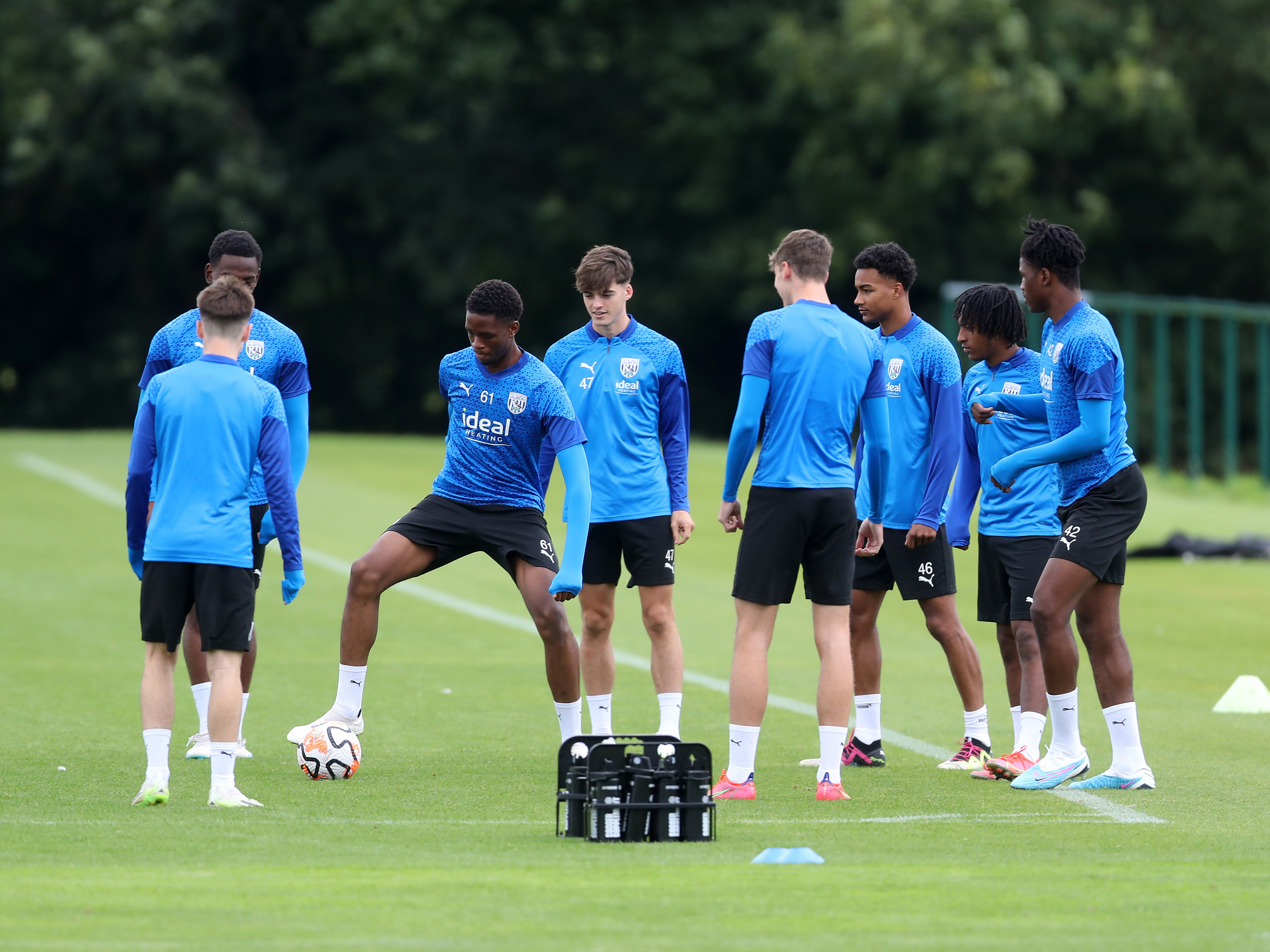 Albion's U21 players in training 