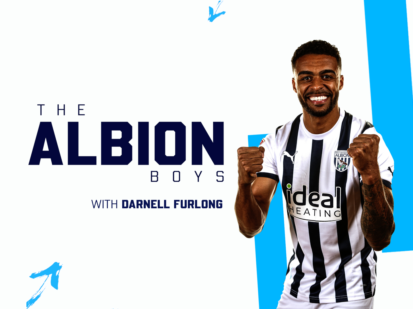The Albion Boys graphic with an image of Darnell Furlong in the home shirt