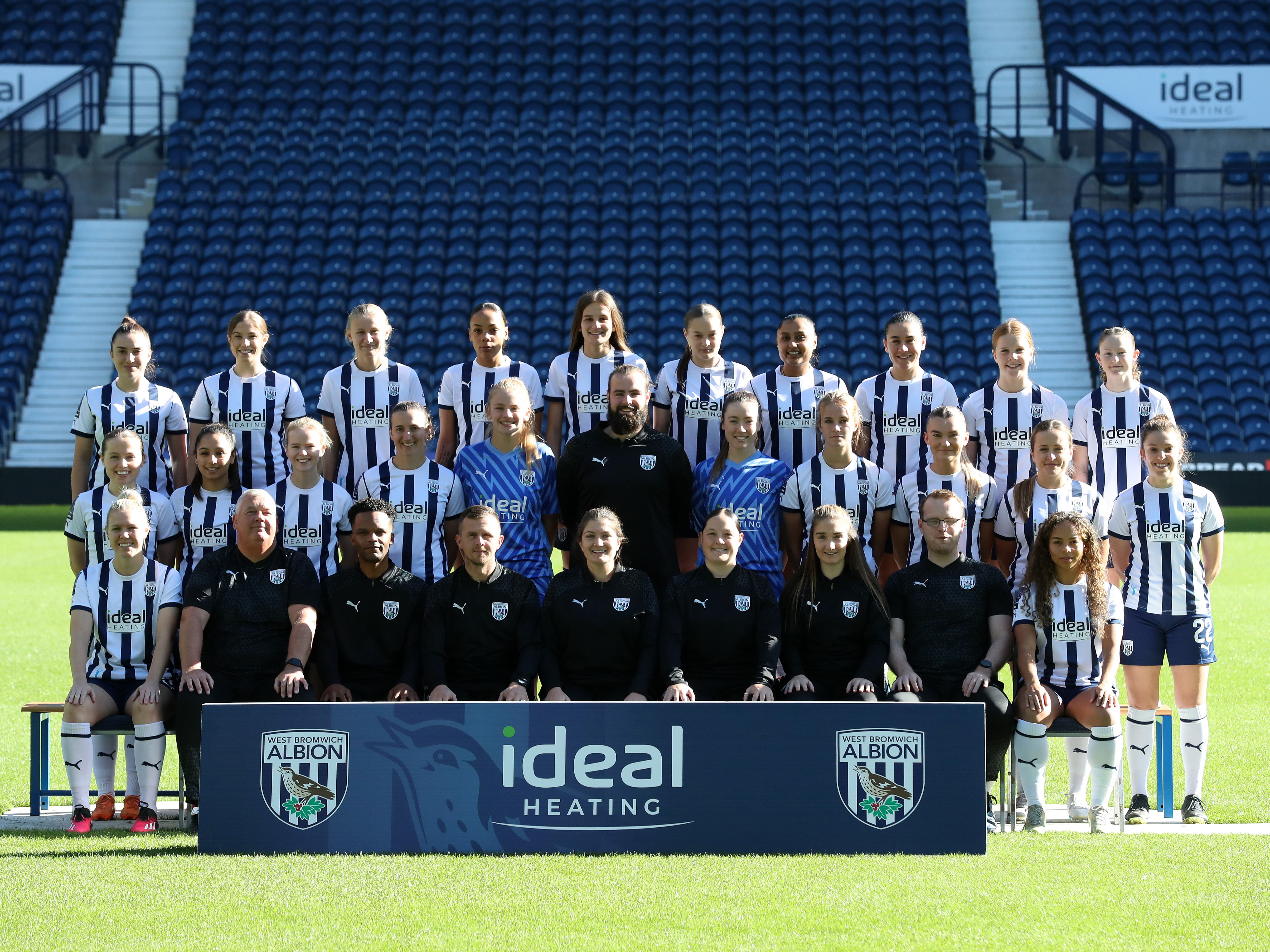 An image of the official West Bromwich Albion Women squad photo for 2023/24