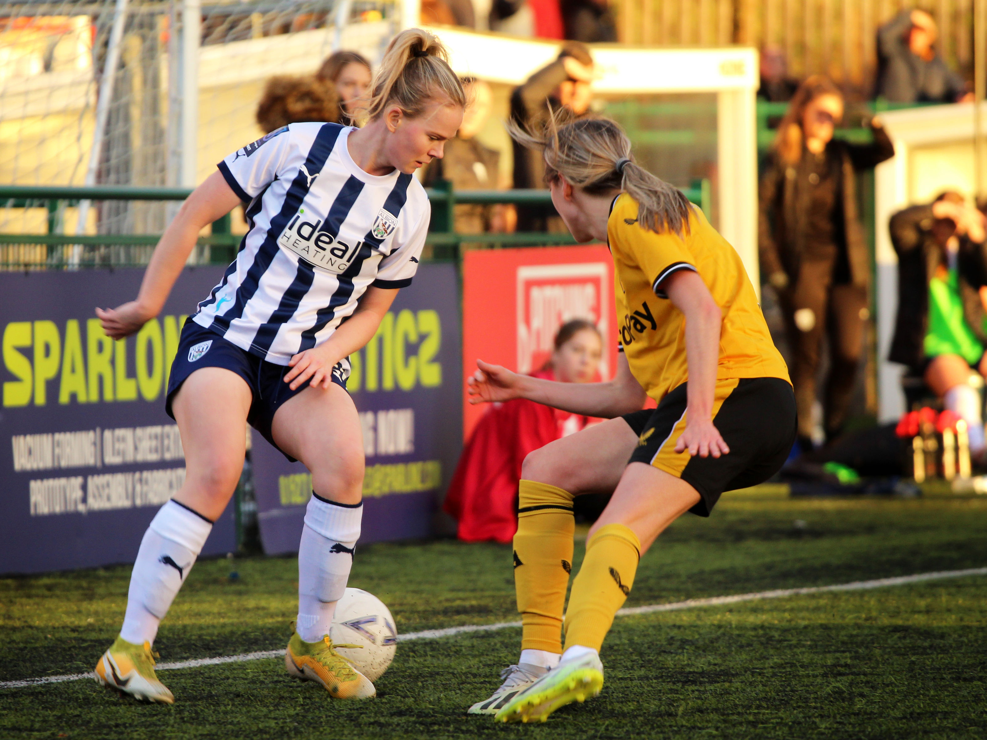A photo of Albion Women's player Phoebe Warner in action against Wolves