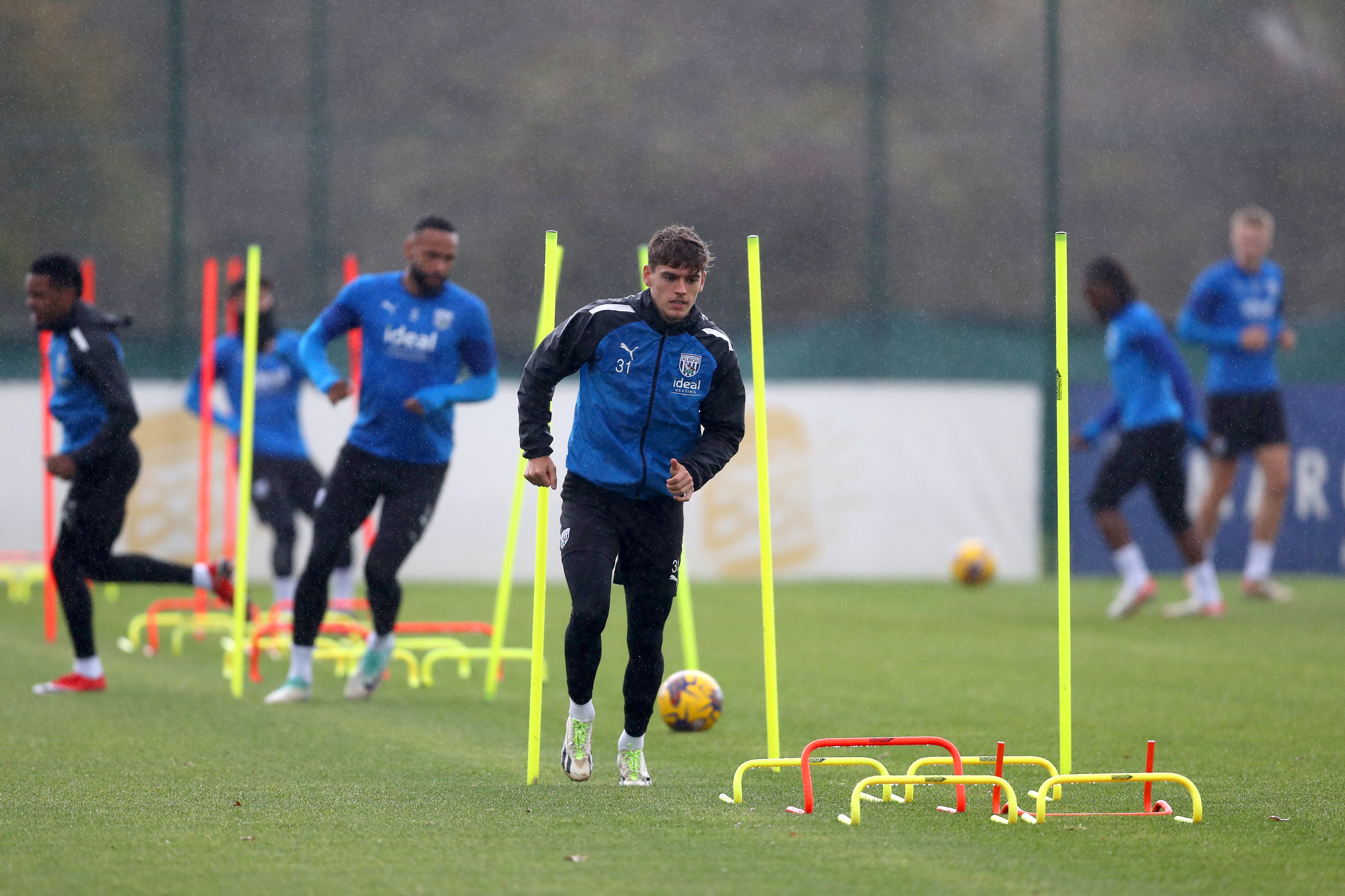 Albion players in training.