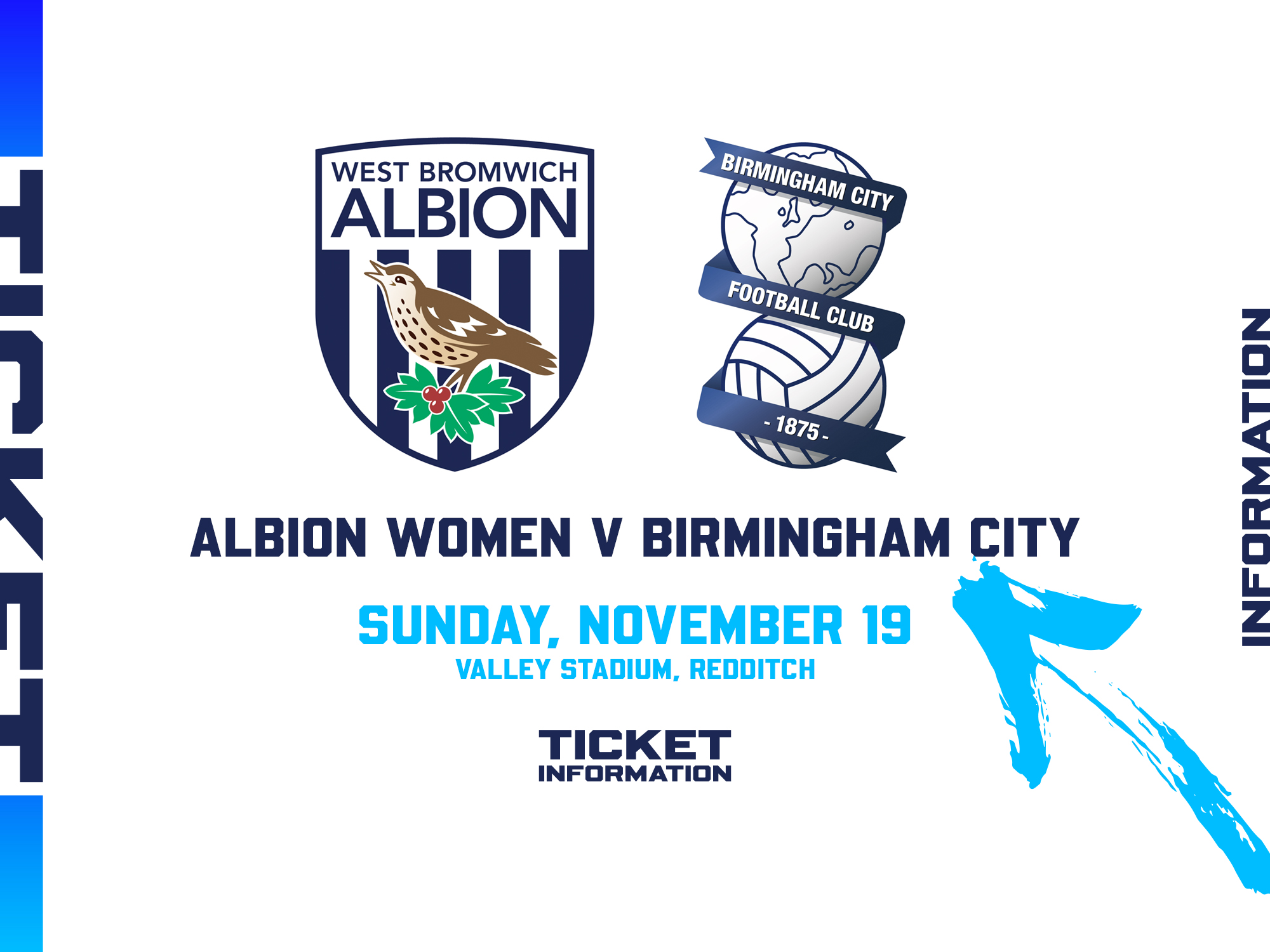 WBA Women and Birmingham City badges on the Women's ticket graphic