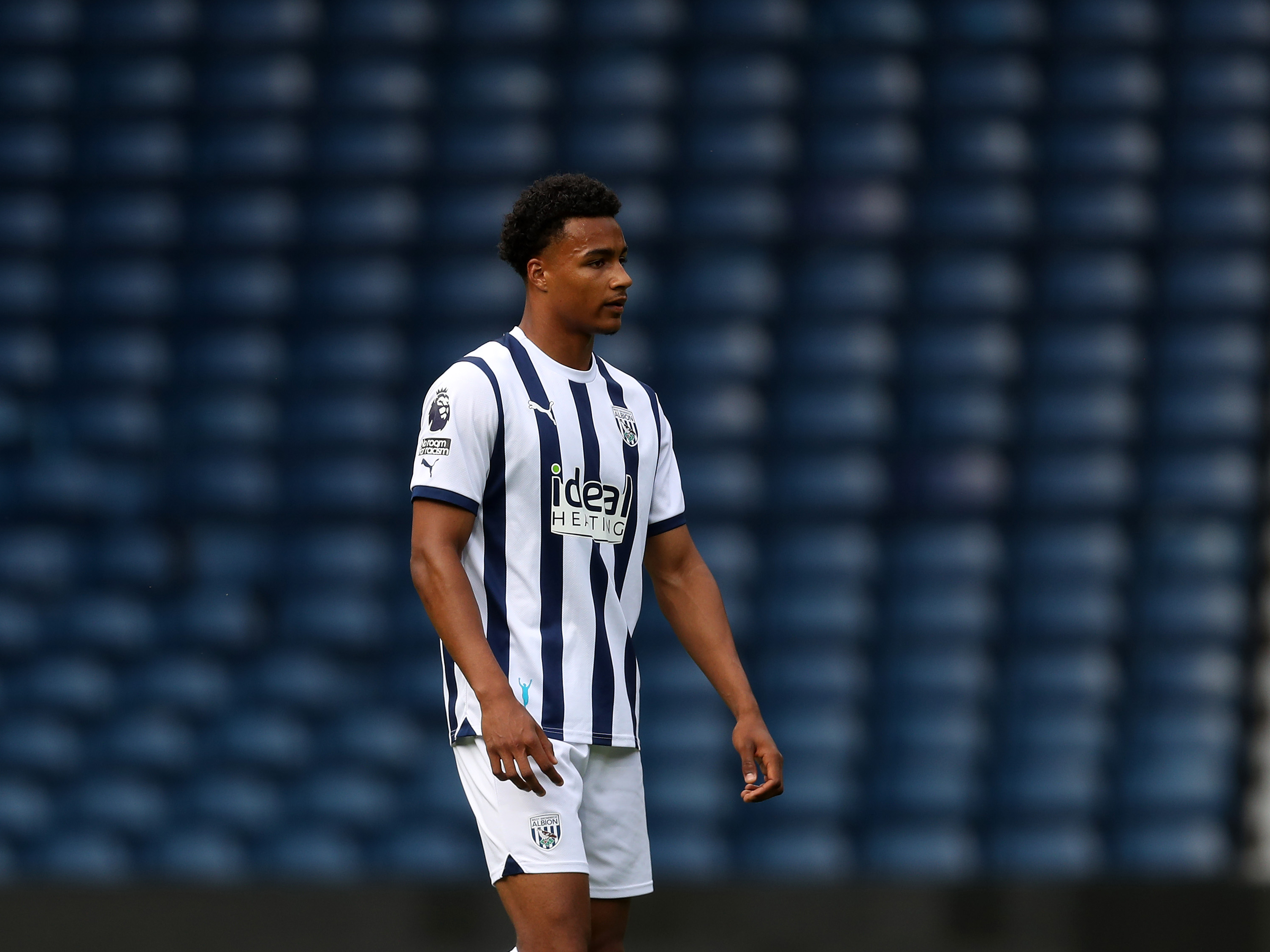 A photo of Albion youngster Narel Phillips in action for the PL2 team at The Hawthorns