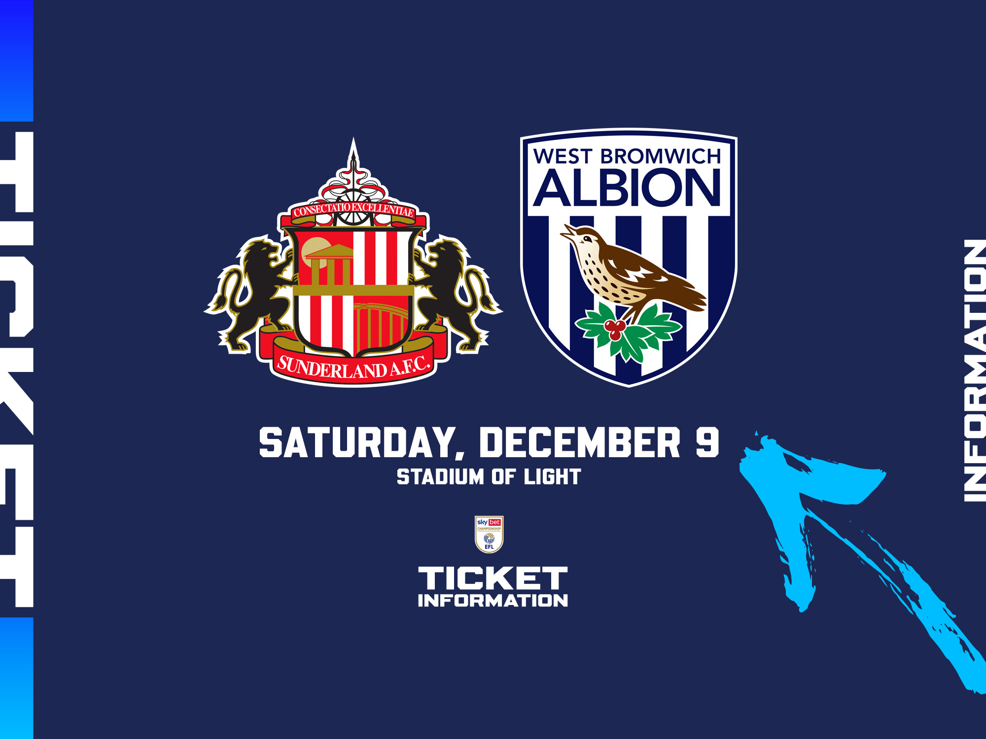 Sunderland & WBA badges on the ticket graphic 