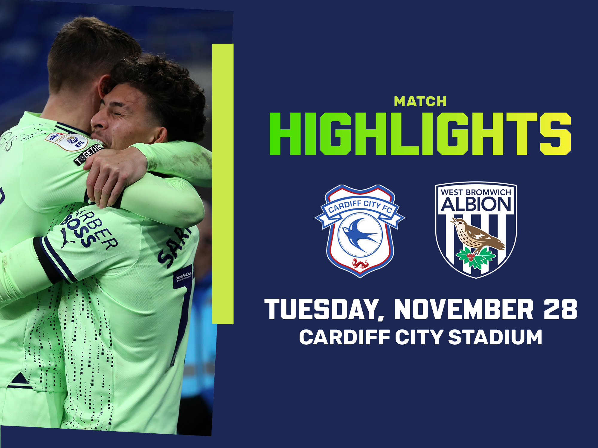 Goals and Highlights: West Bromwich Albion 2-0 Cardiff City in EFL