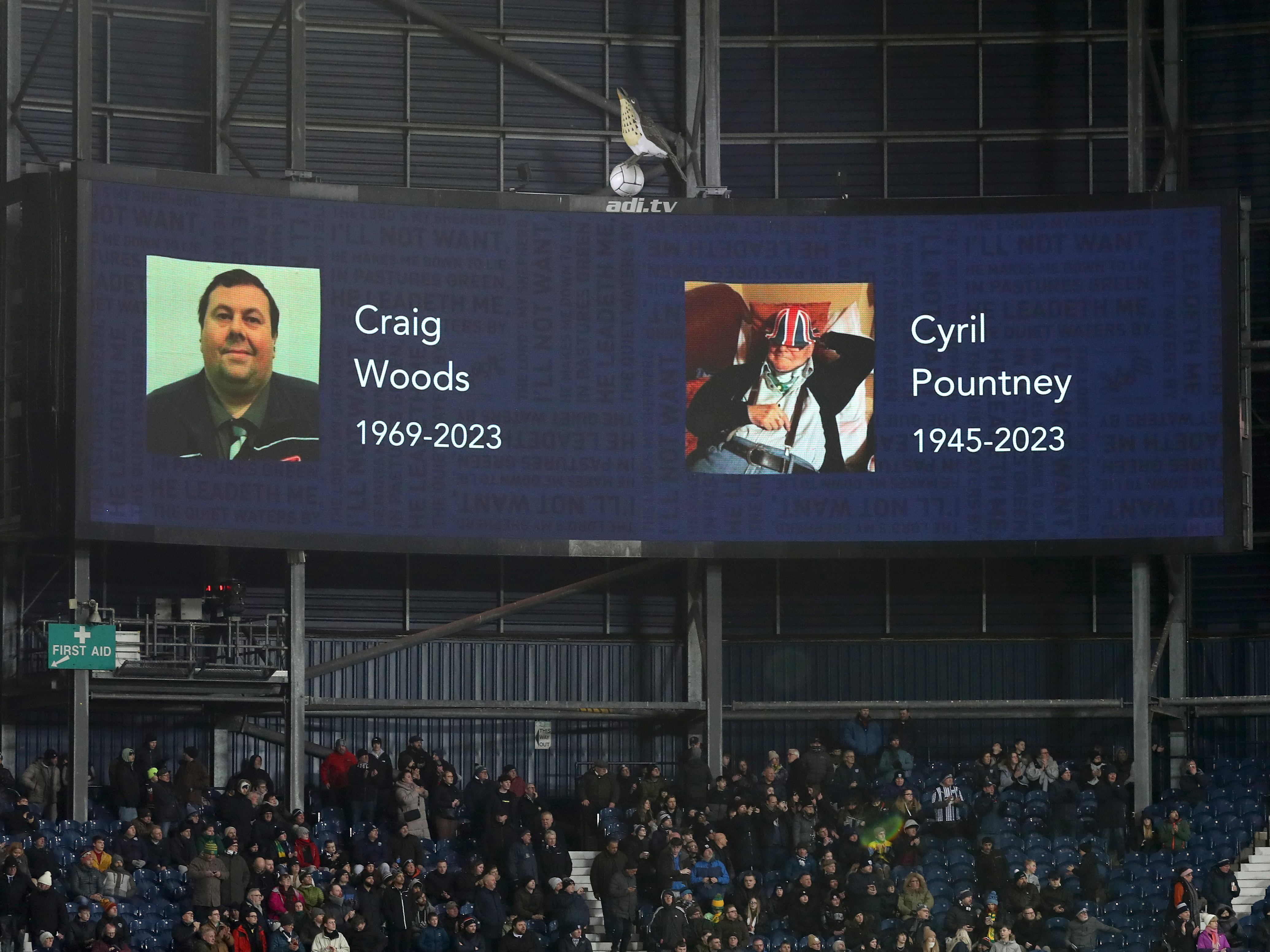 Always Albion 2023 tribute on the big screen at The Hawthorns