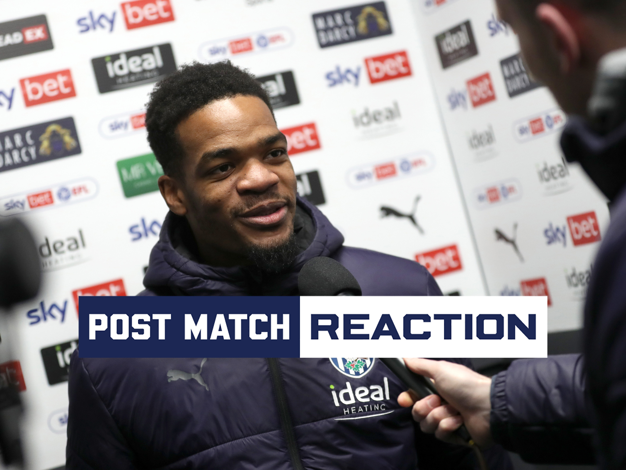 Grady Diangana is interviewed by WBA TV after scoring against Leeds