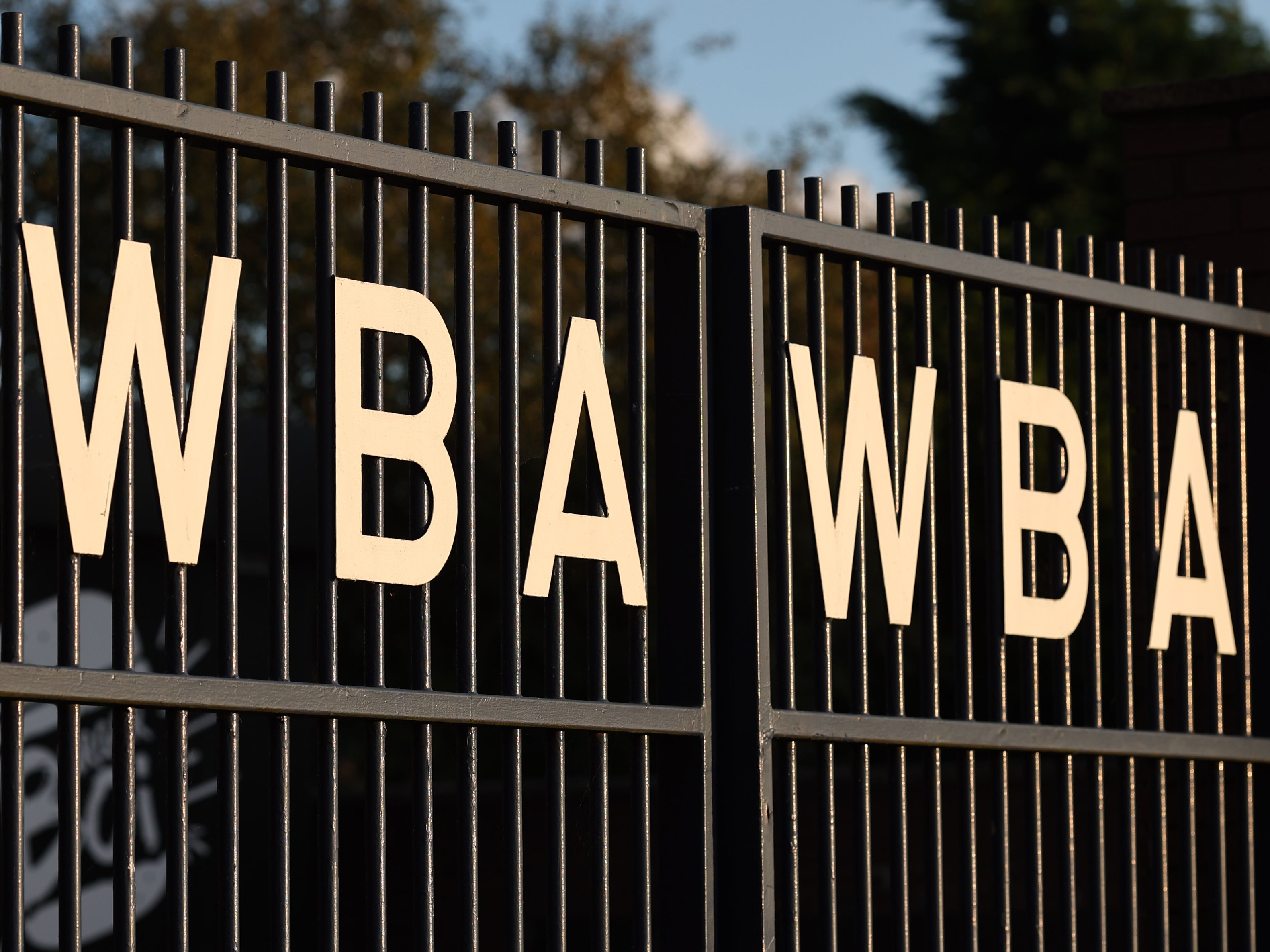 WBA letters on the gates at The Hawthorns
