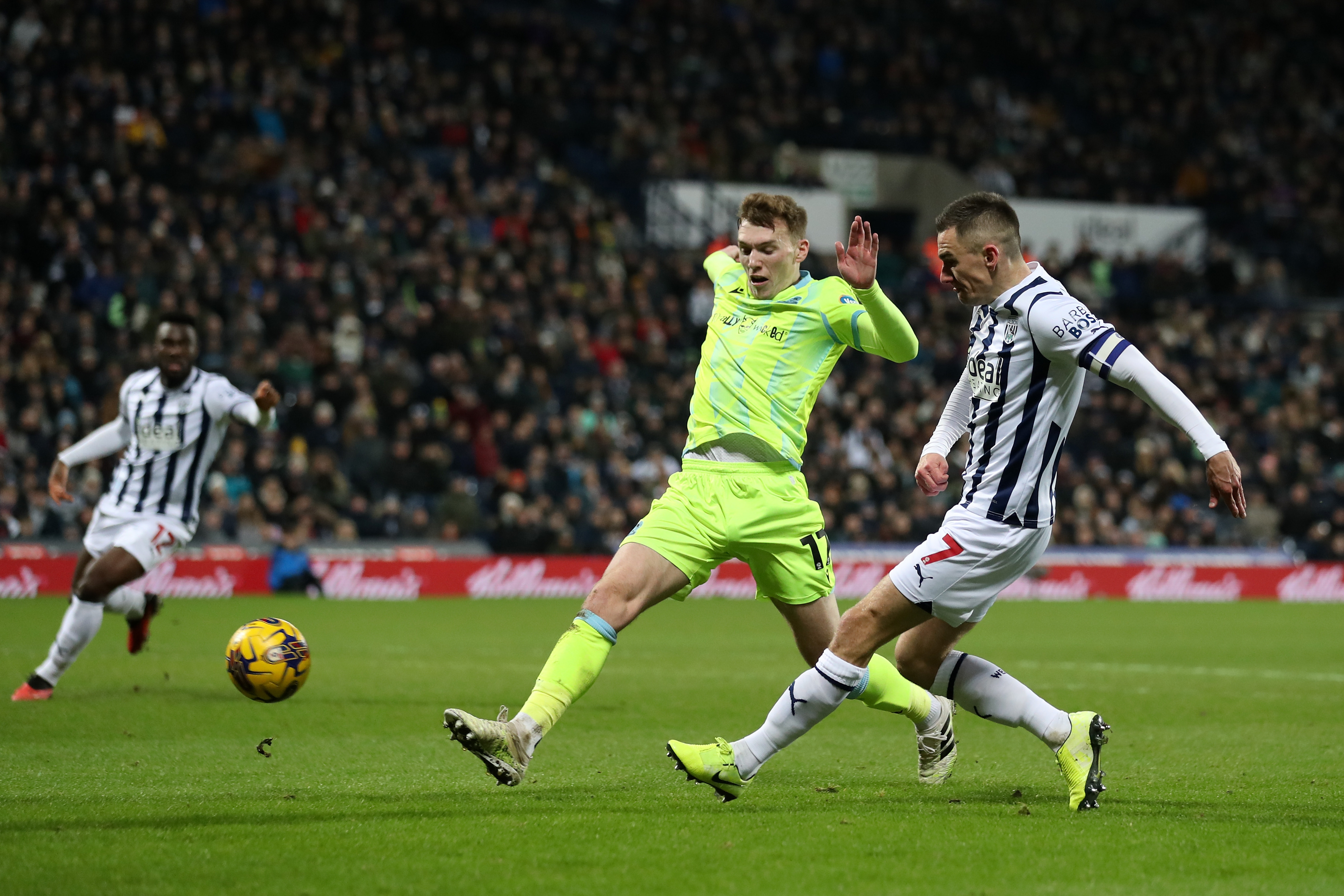 Jed Wallace crosses the ball against Blackburn 