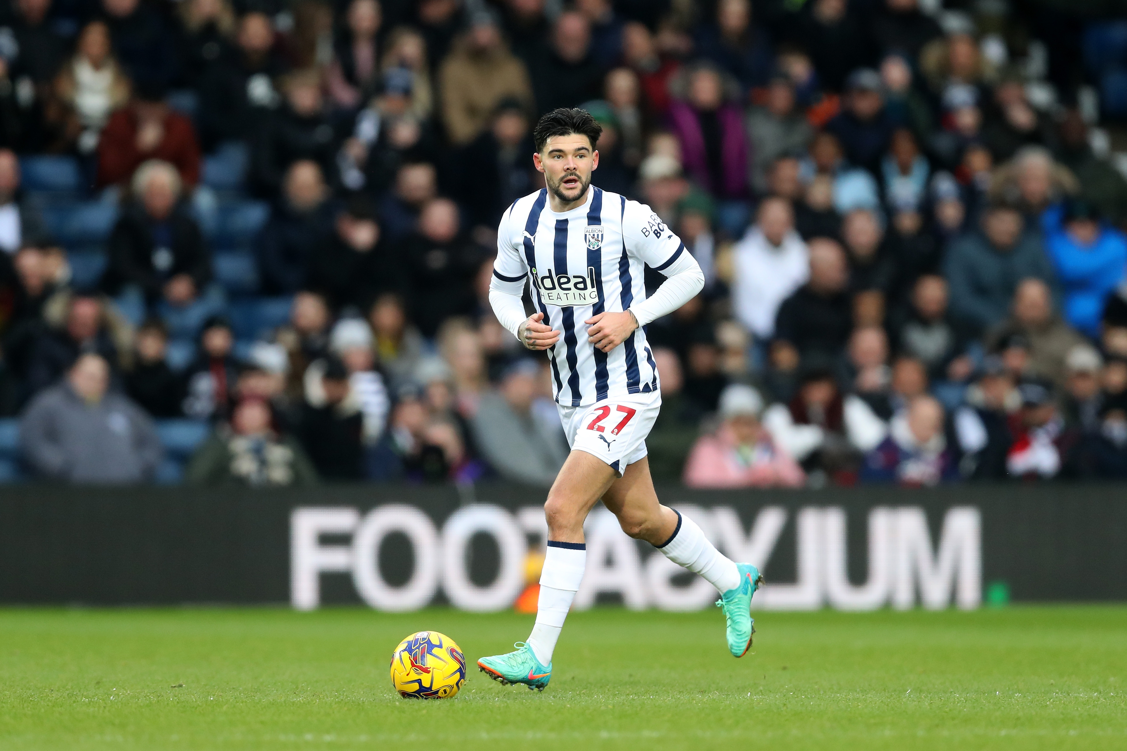 Alex Mowatt on the ball against Blackburn 