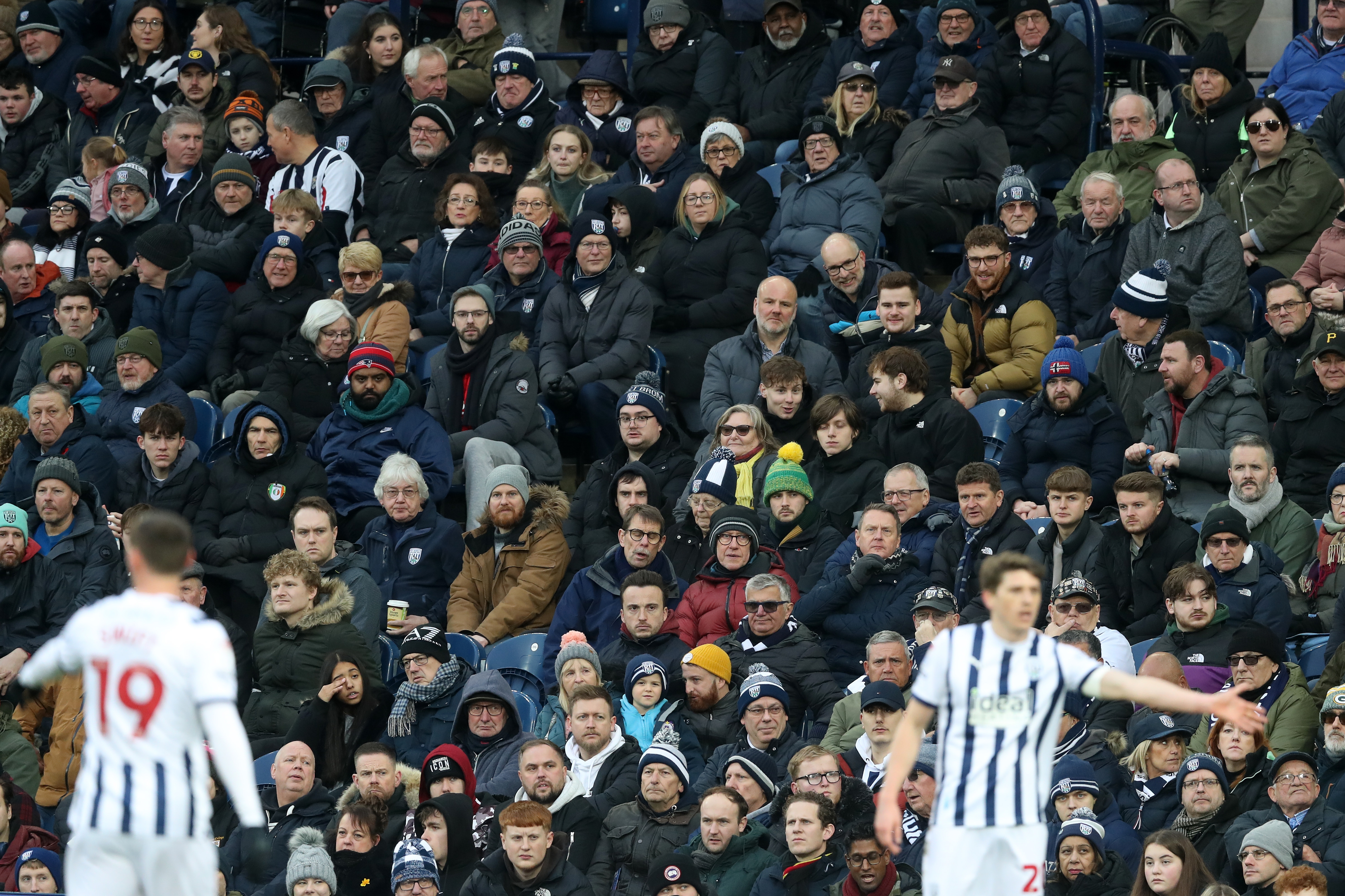 Albion fans at The Hawthorns against Blackburn 