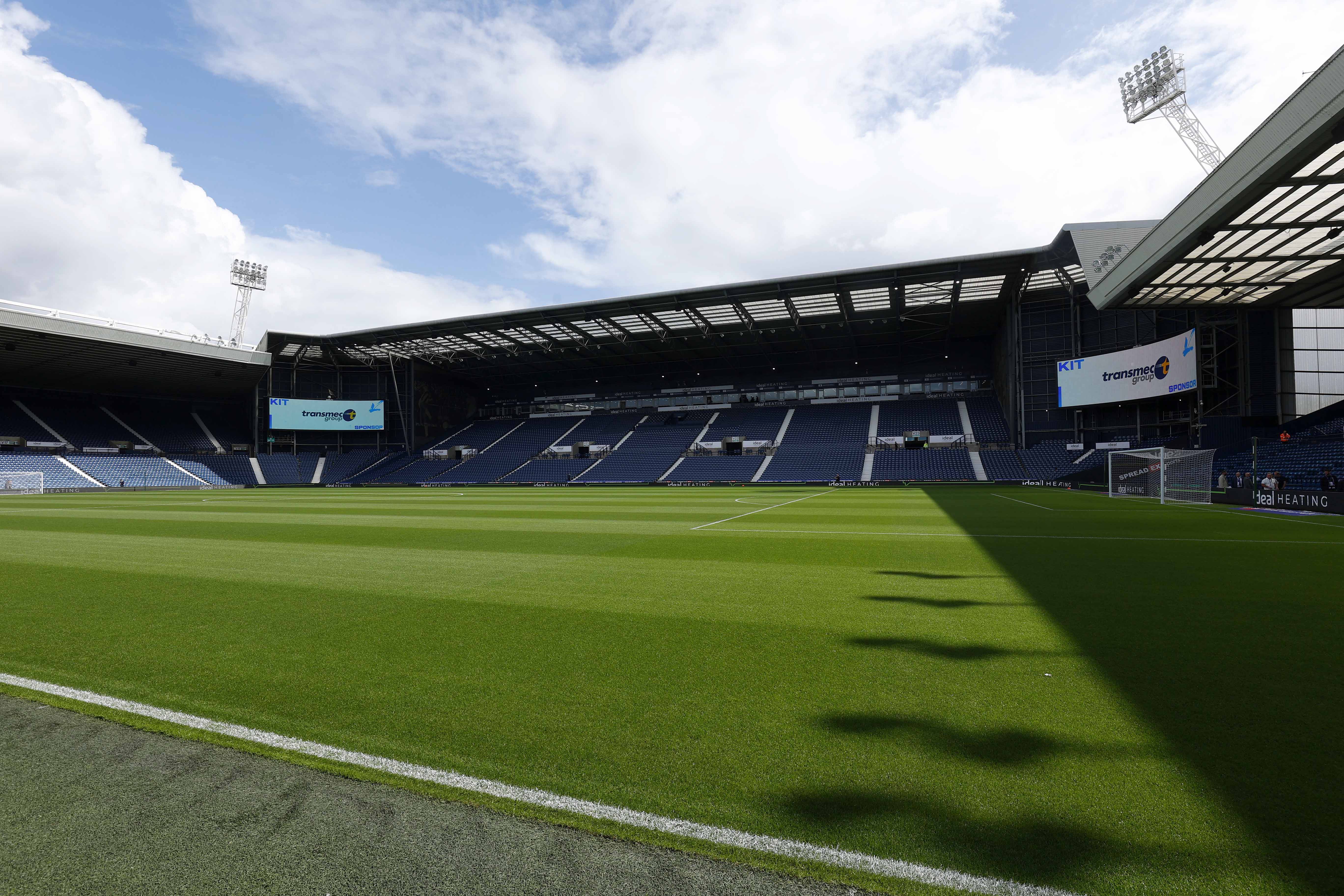 A general view of the East Stand at The Hawthorns bathed in sunshine 