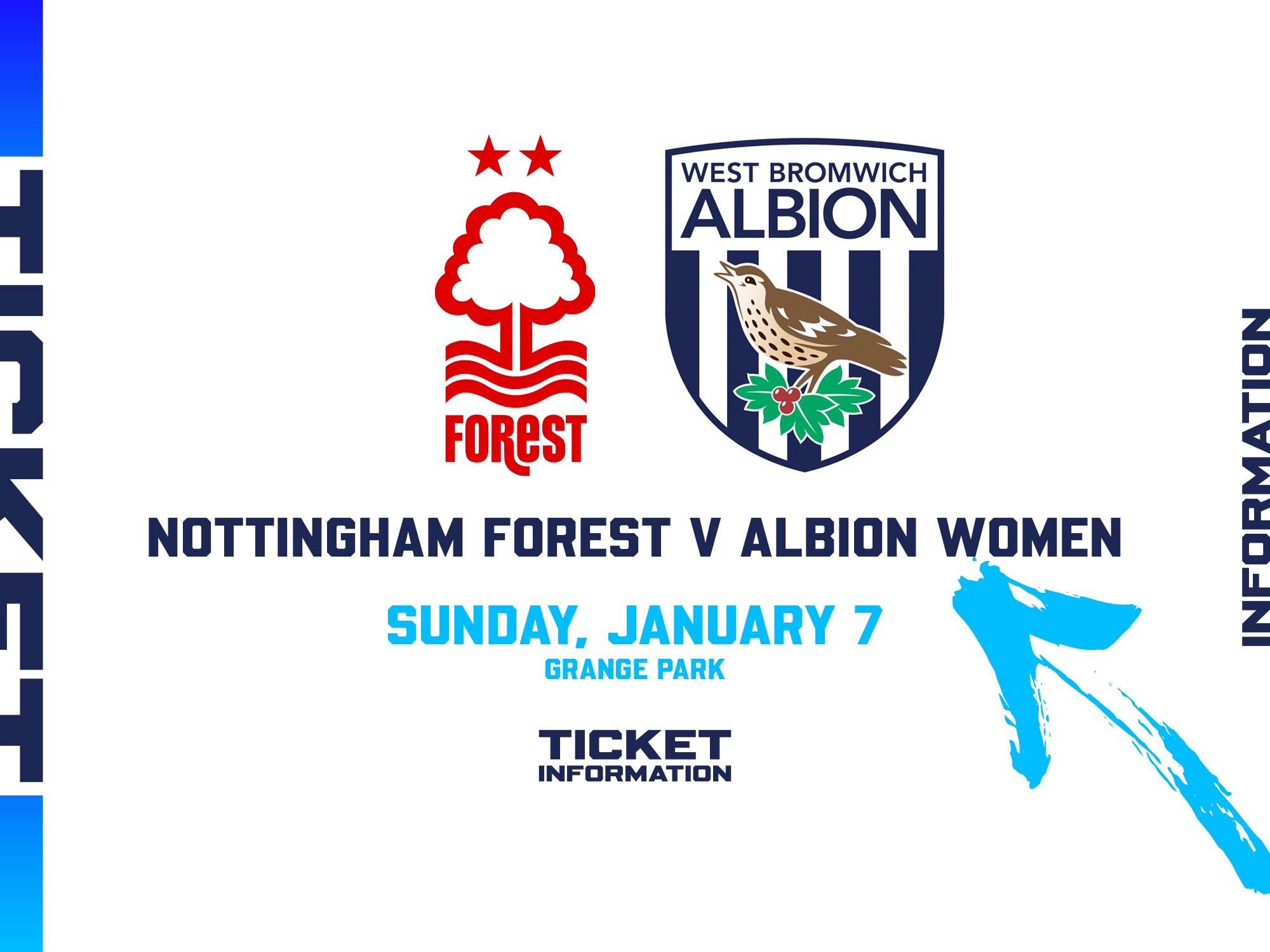 Nottingham Forest away ticket graphic for Albion Women 