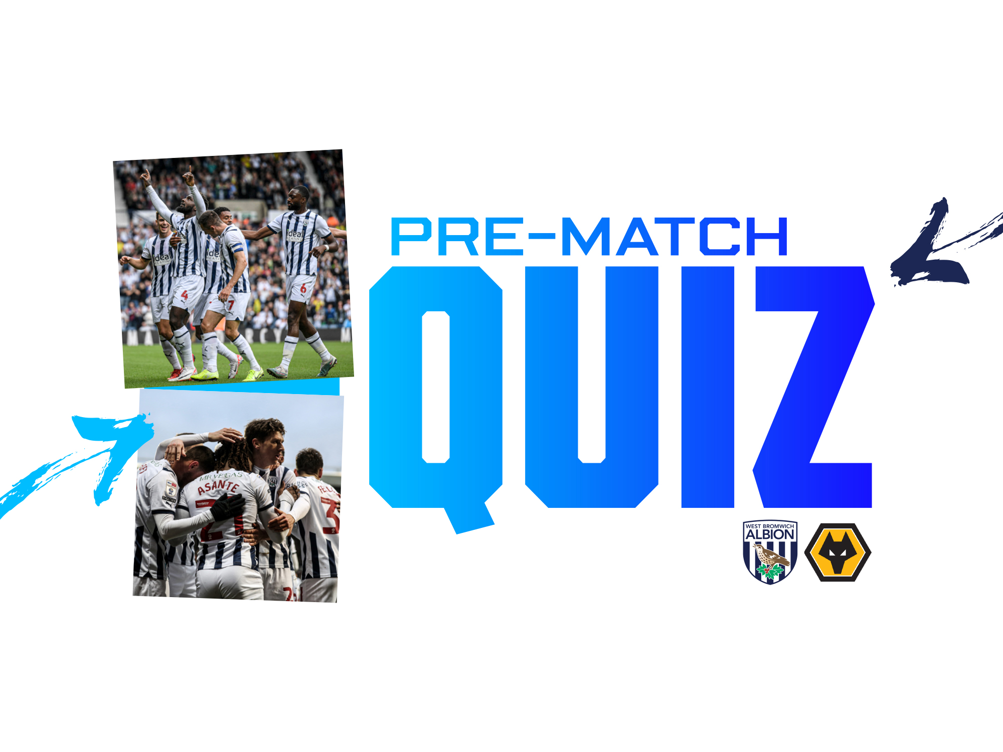 The pre-match quiz graphic ahead of Albion's clash with Wolves