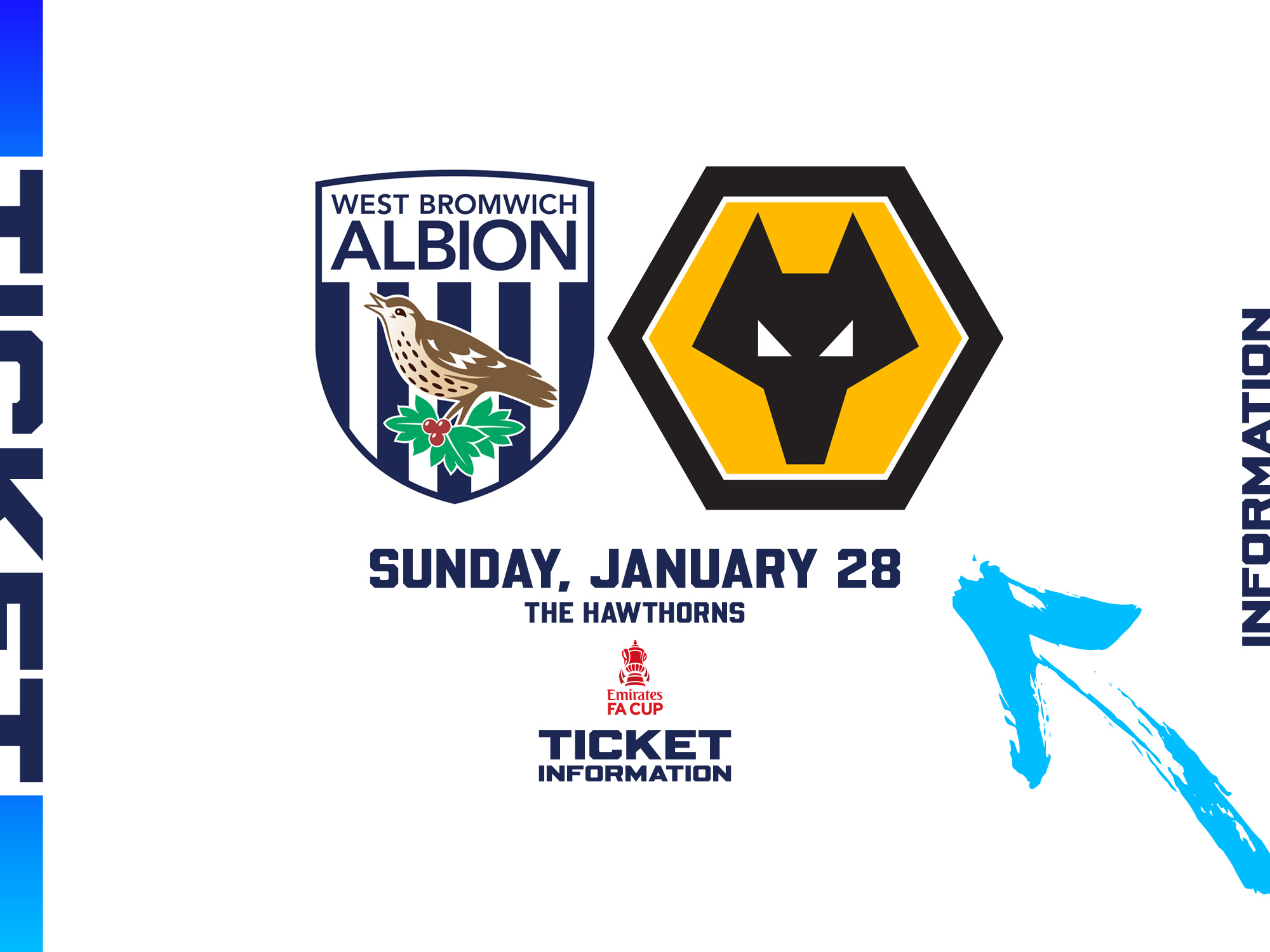 WBA and Wolves badges on the home ticket graphic 