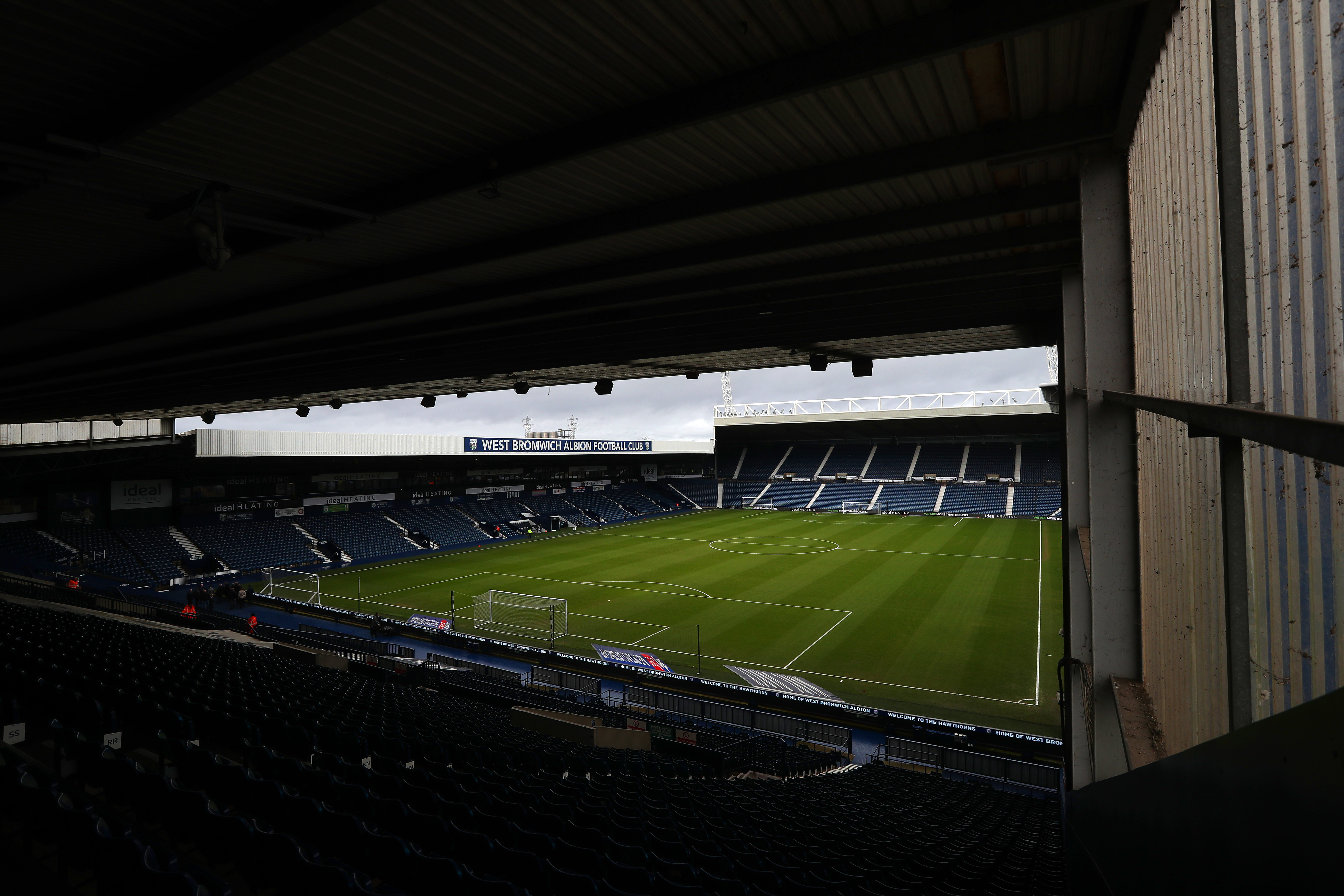 A general view of The Hawthorns with the photo taken from the back right corner of the Smethwick End stand
