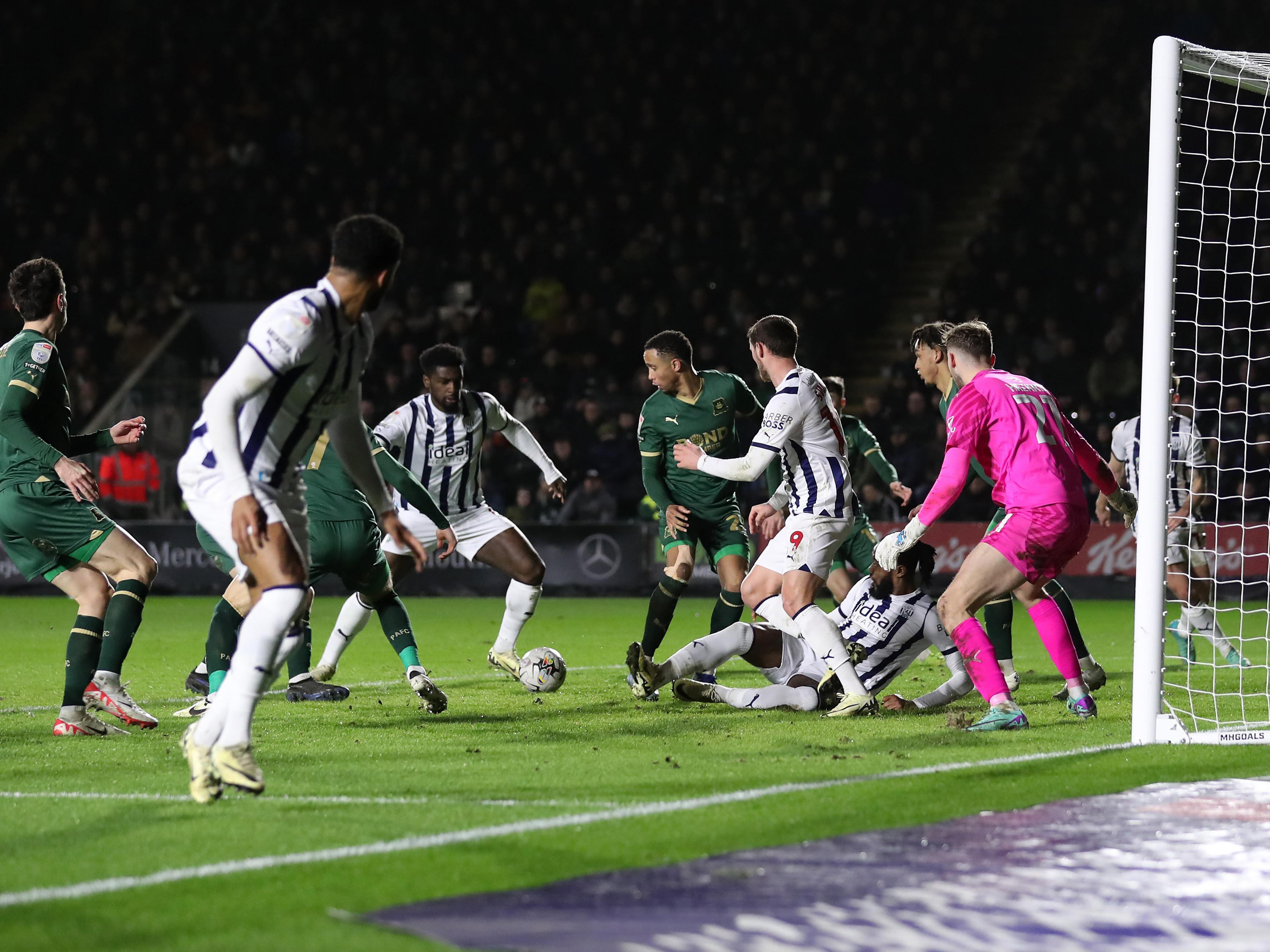 An image of Cedric Kipre scoring against Plymouth