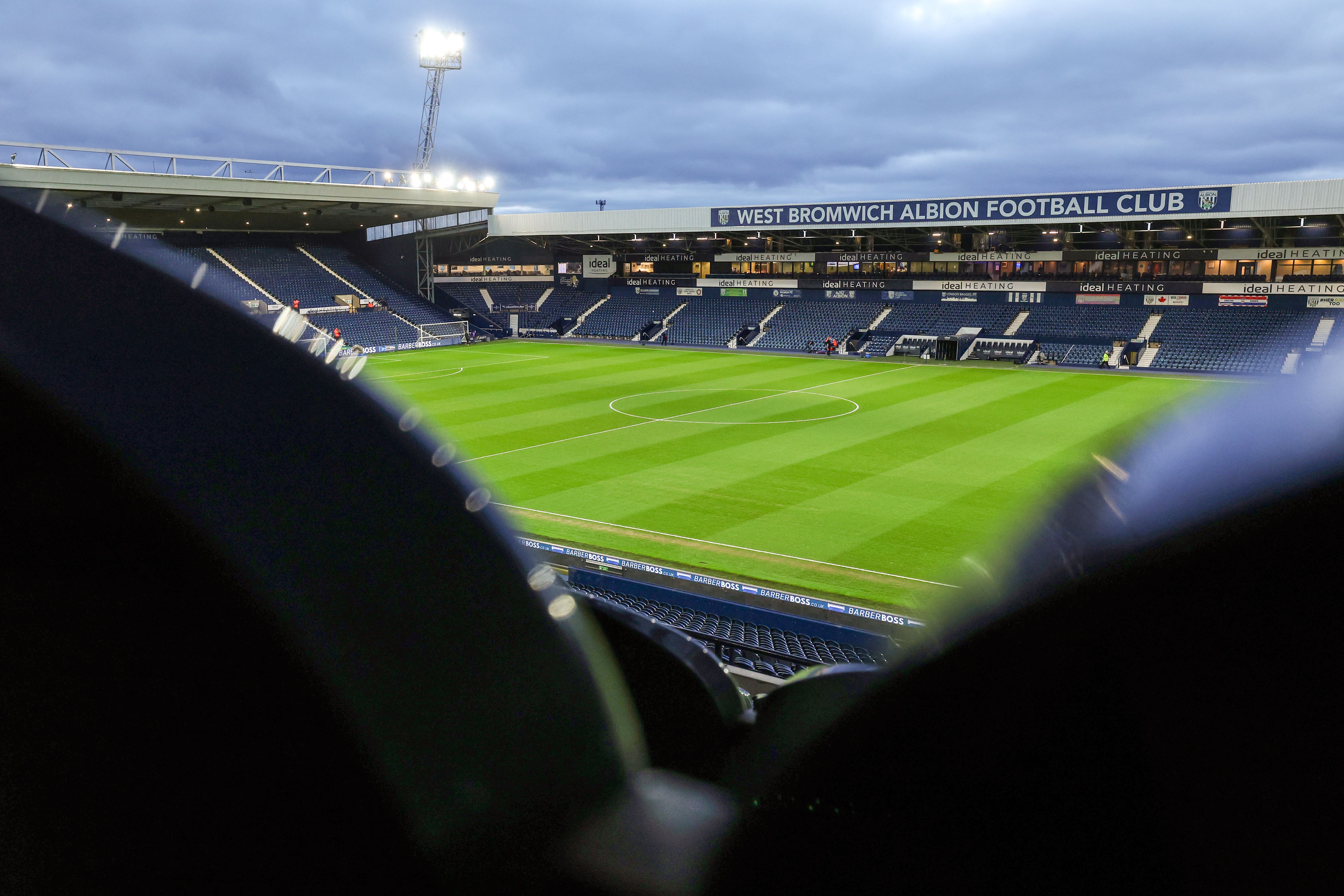 A general view of The Hawthorns from the East Stand looking across to the West Stand