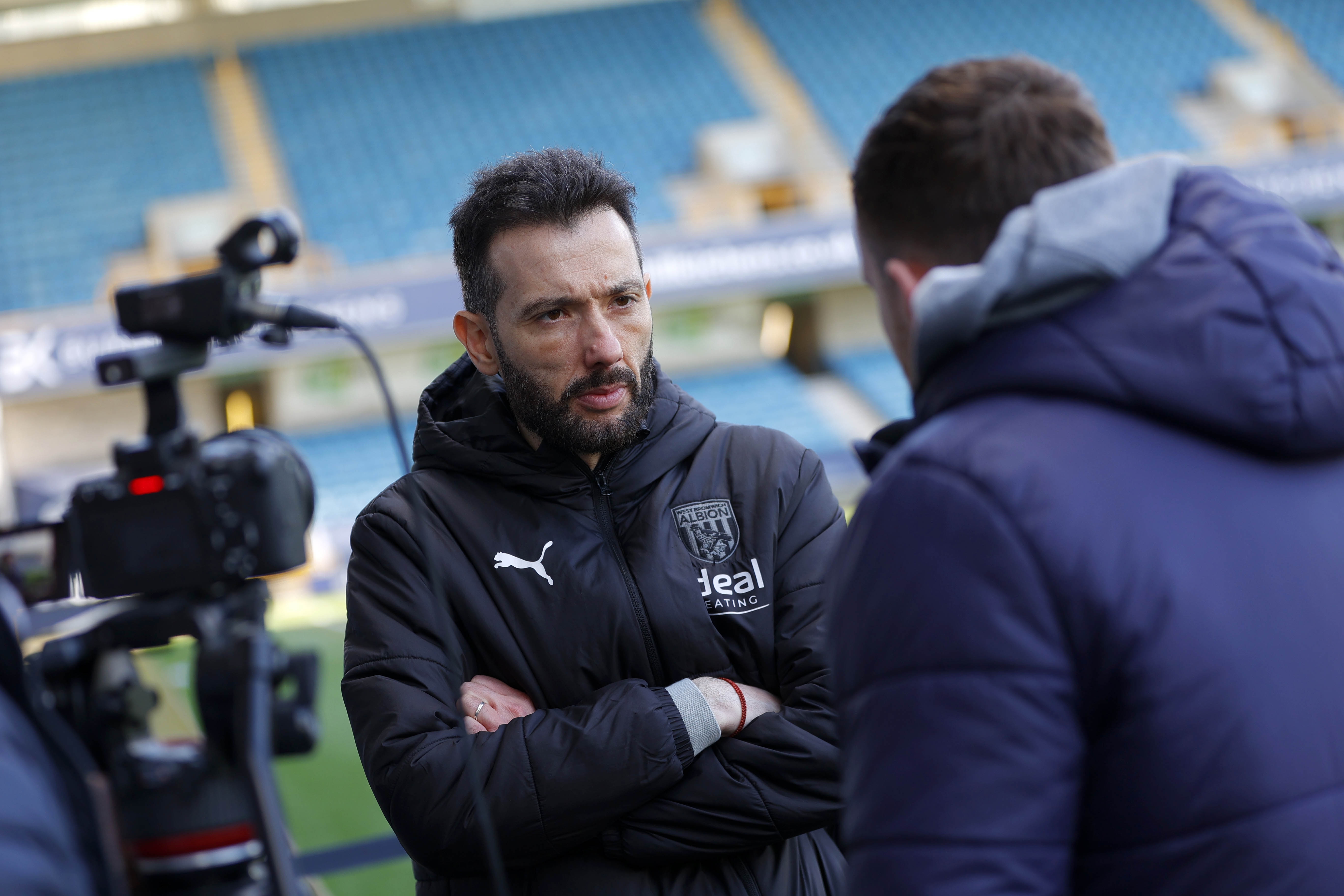 Carlos Corberán is interviewed after Albion's draw against Millwall
