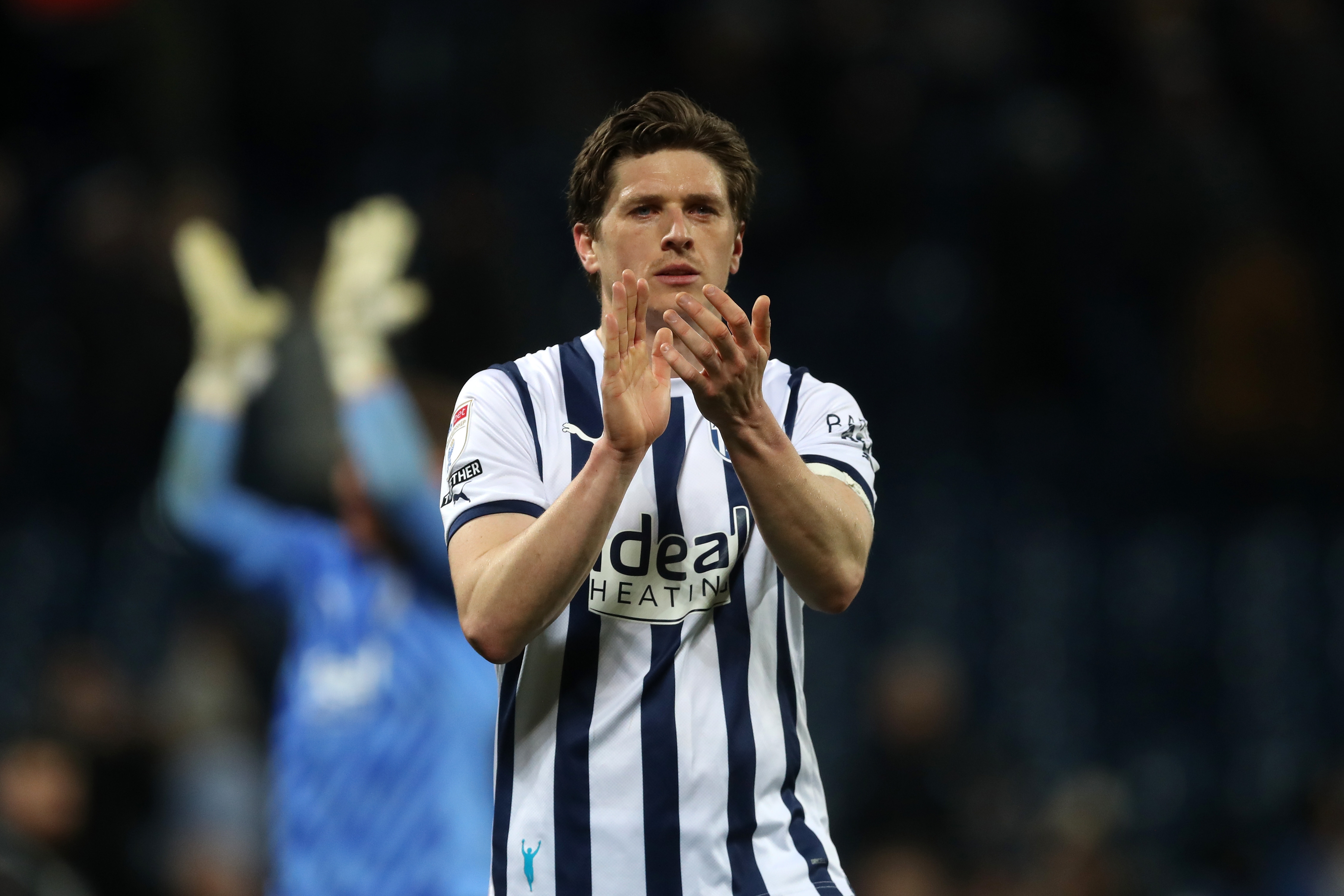 Adam Reach applauds Albion fans following the win over Coventry 
