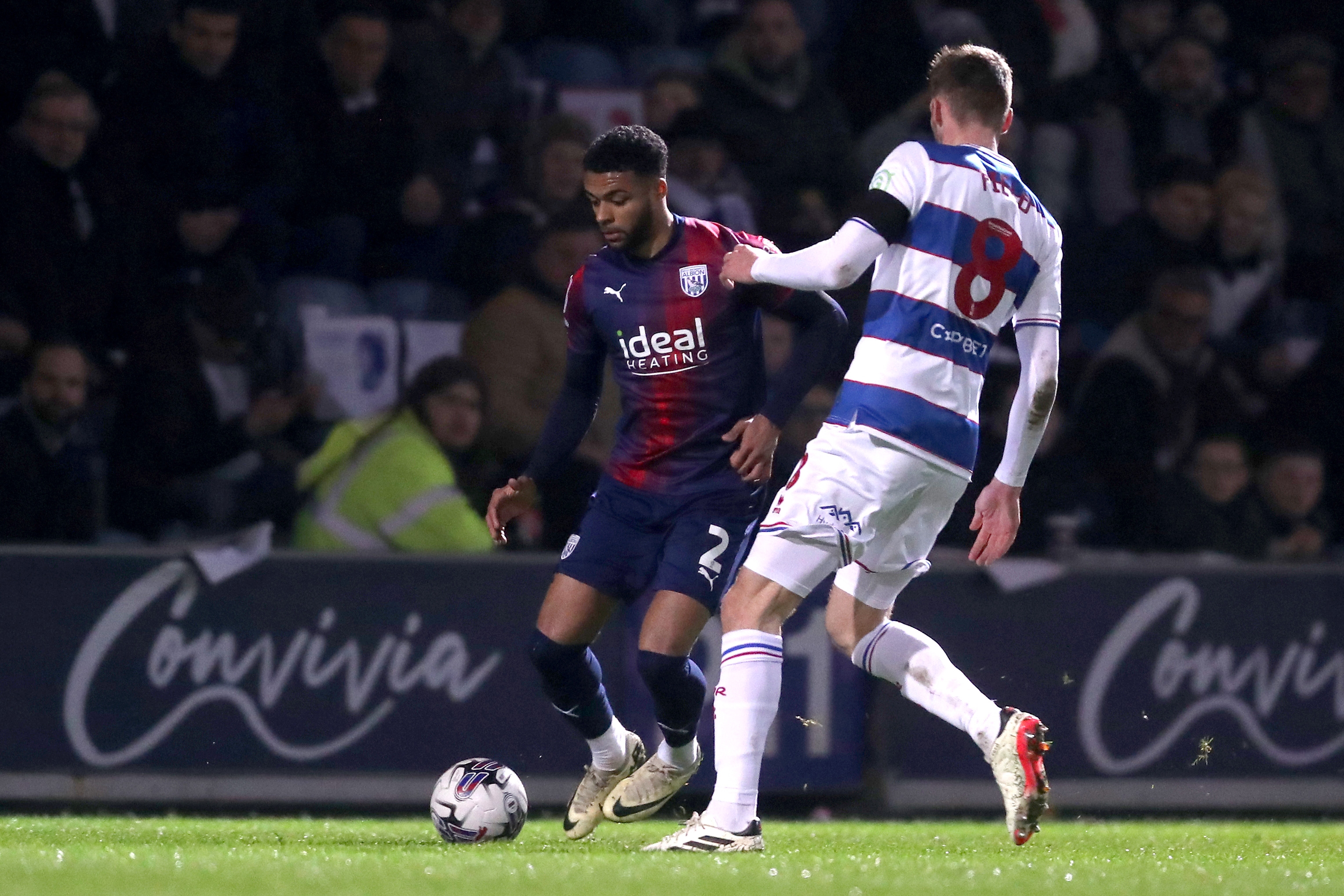 Darnell Furlong in action against QPR.
