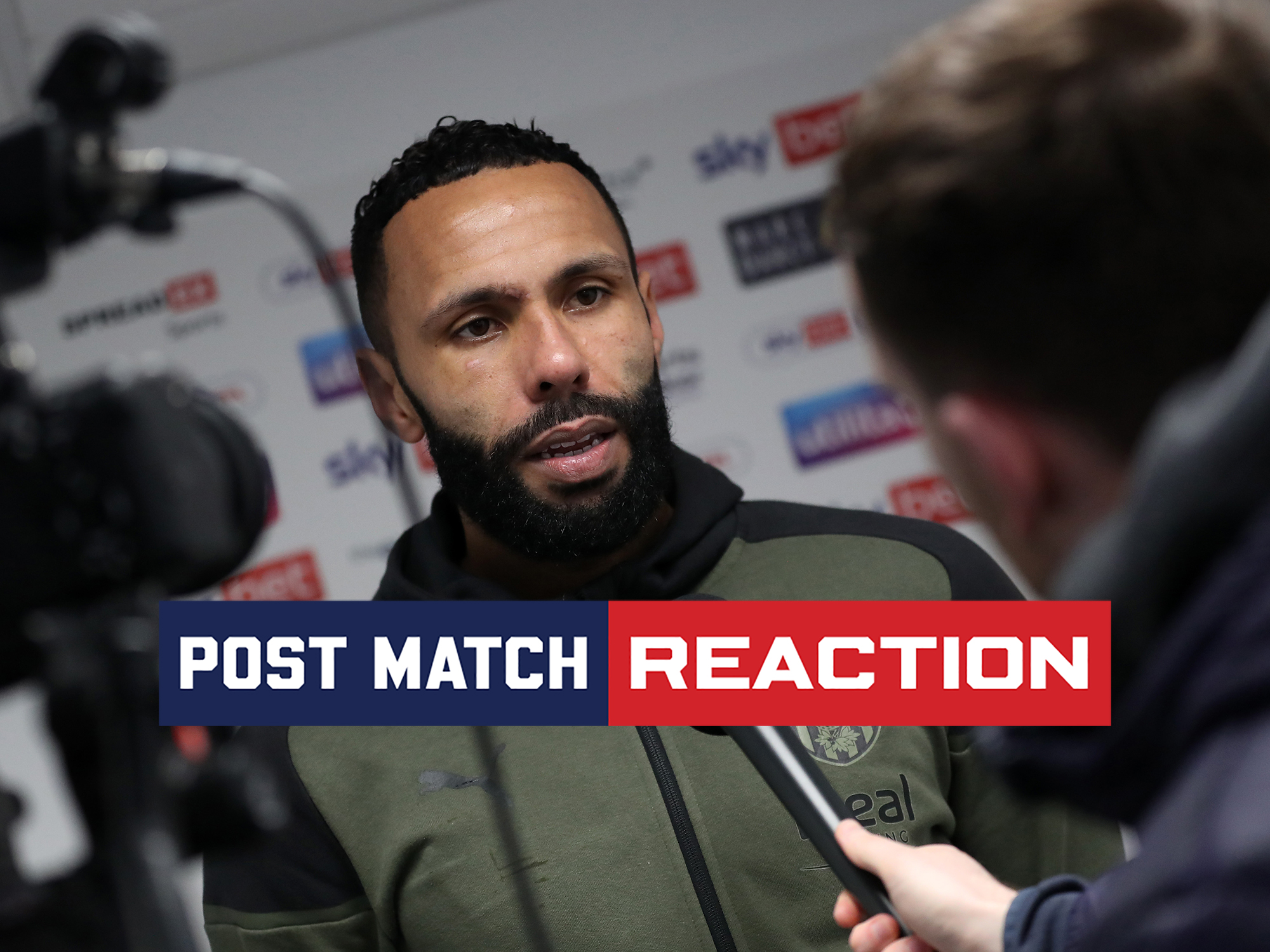 Kyle Bartley is interviewed following Albion's win at Huddersfield 