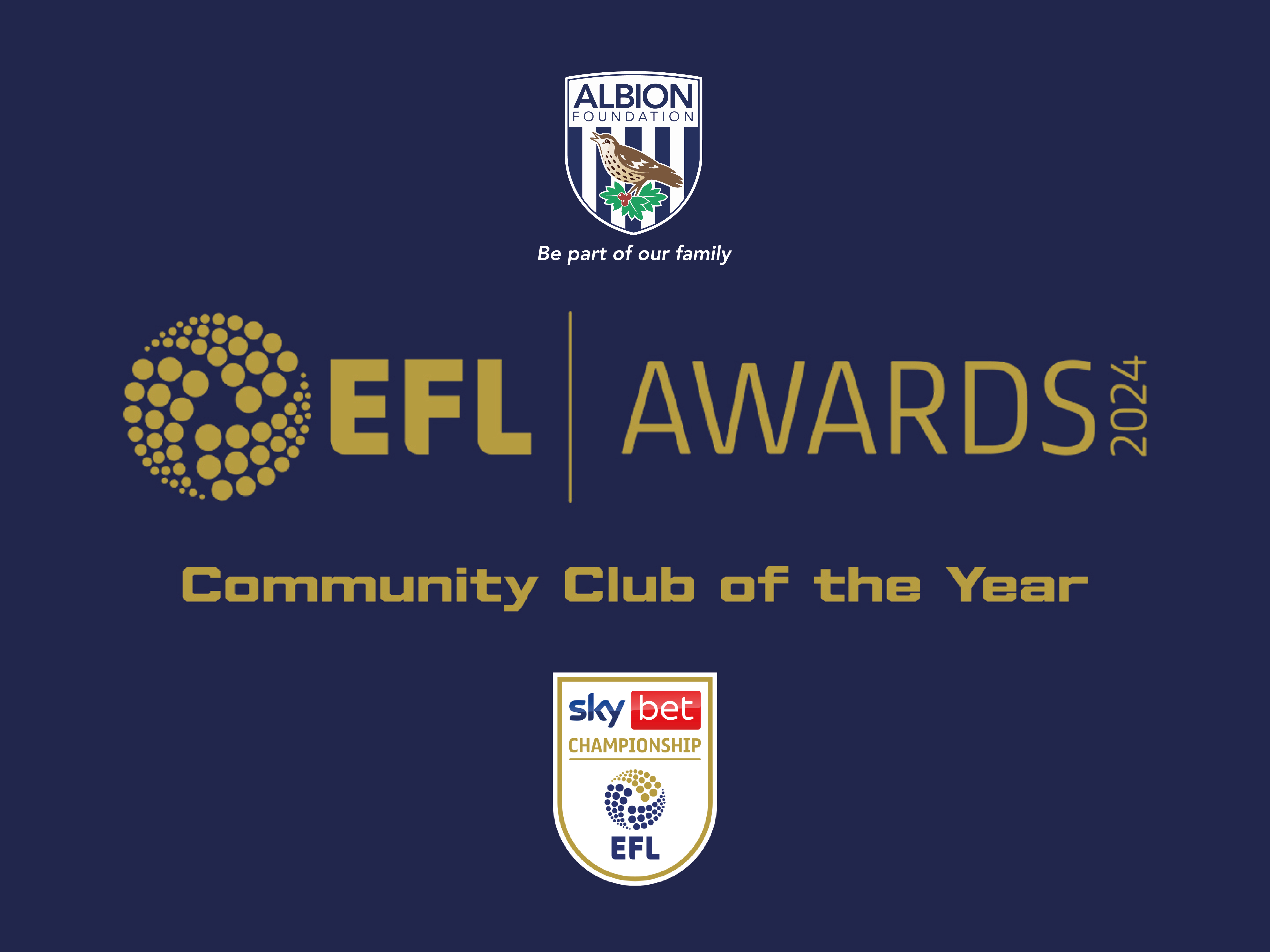 Albion Foundation Community Club of the Year award graphic 