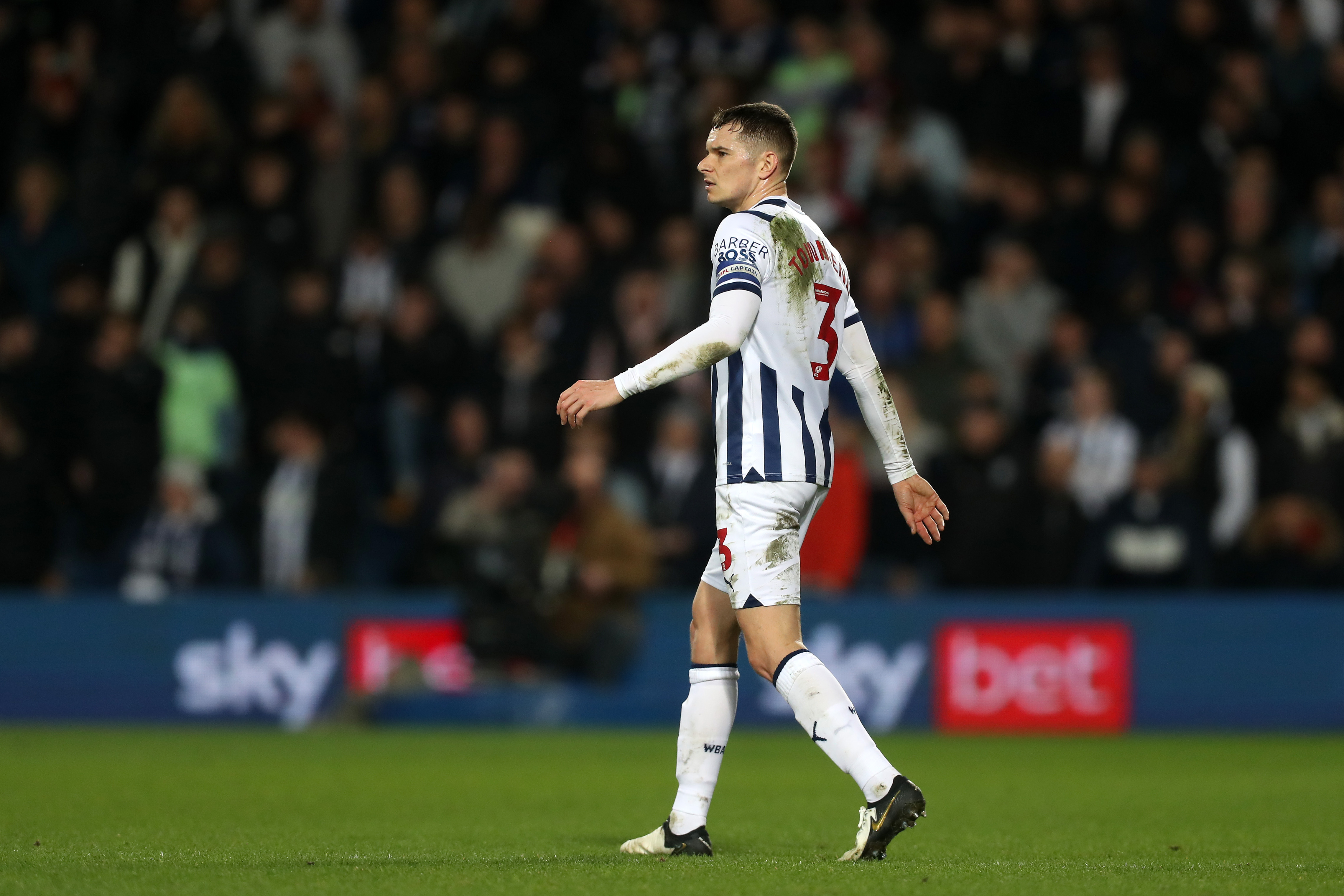Conor Townsend in action during an Albion home game at The Hawthorns 