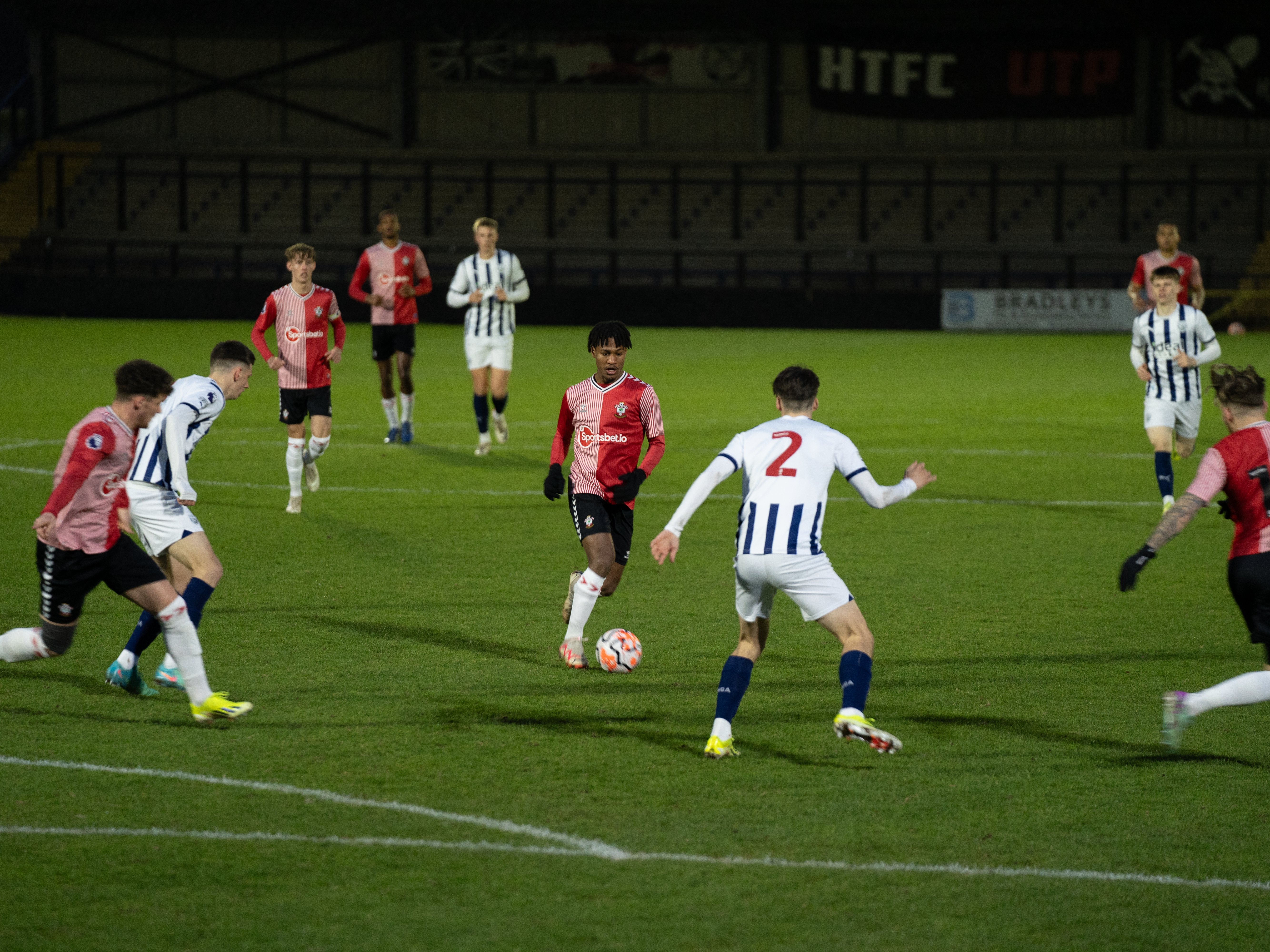 A photo of Albion PL2 players and Southampton youngsters at Keys Park