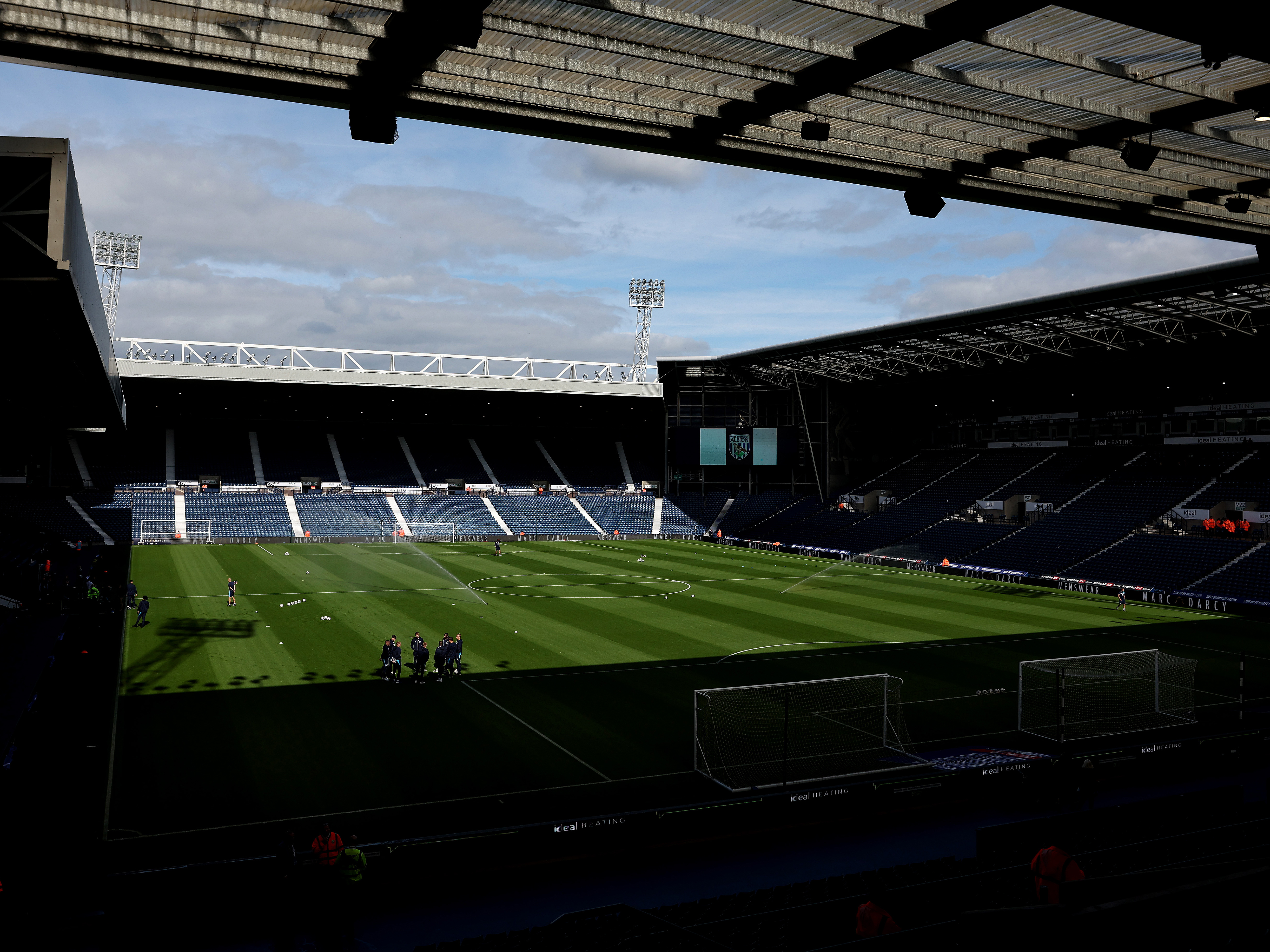 A general view of The Hawthorns in the sun from the left side of the Smethwick End at the back of the stand