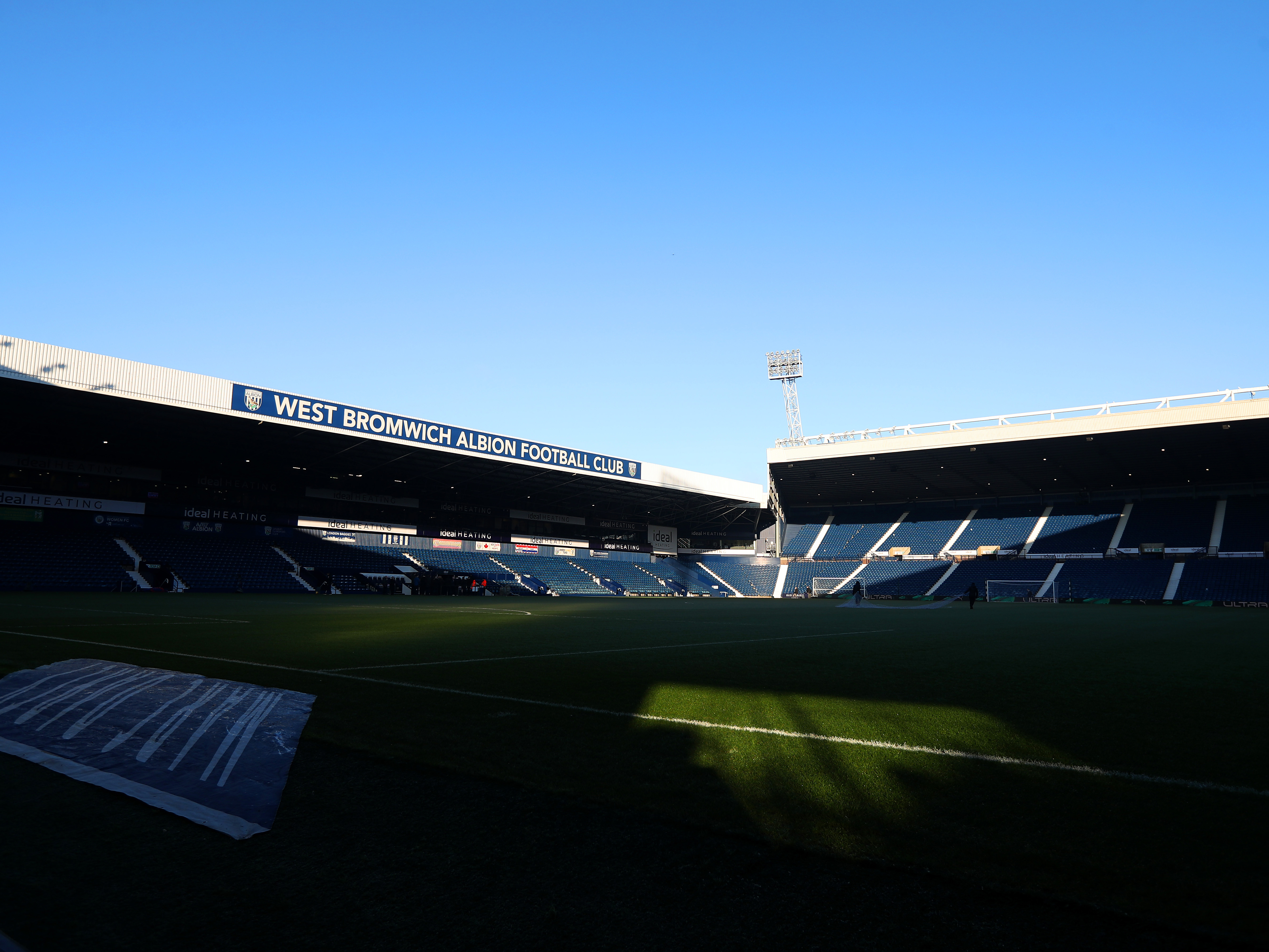 An image of The Hawthorns' West Stand and Birmingham Road