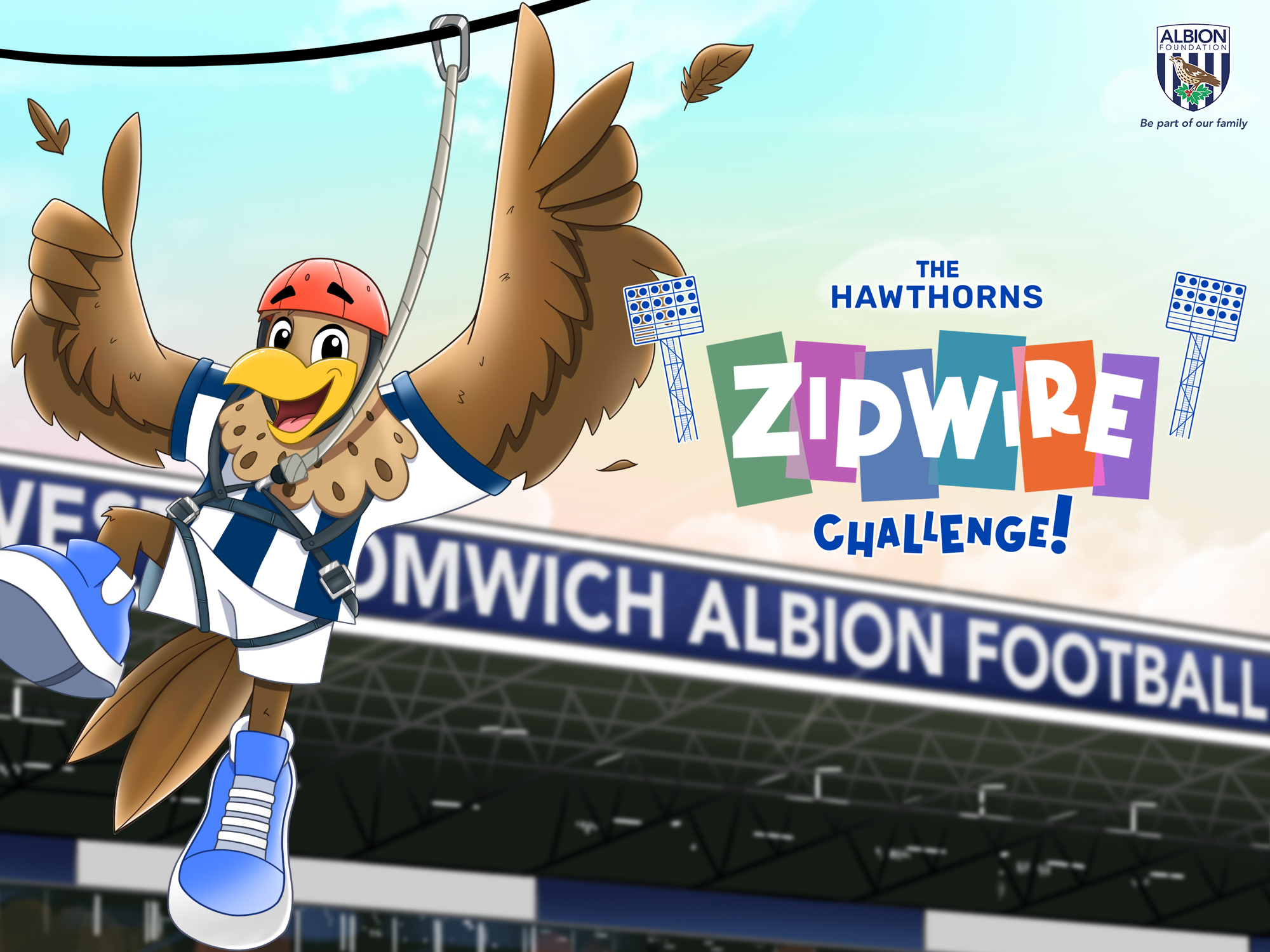 the Hawthorns Zip wire Challenge graphic by Liam Harris