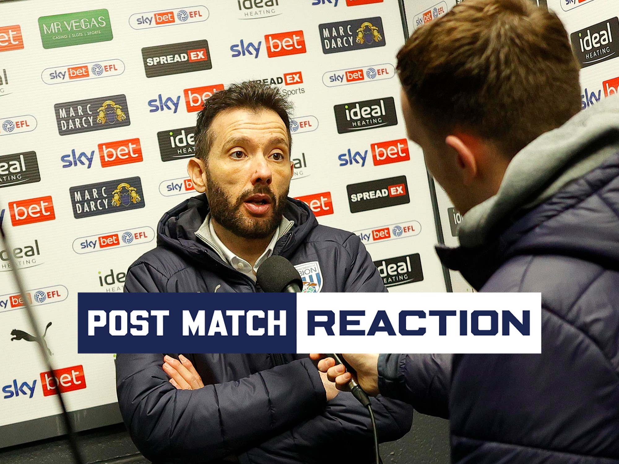 Carlos Corberán is interviewed after Albion's draw against Watford