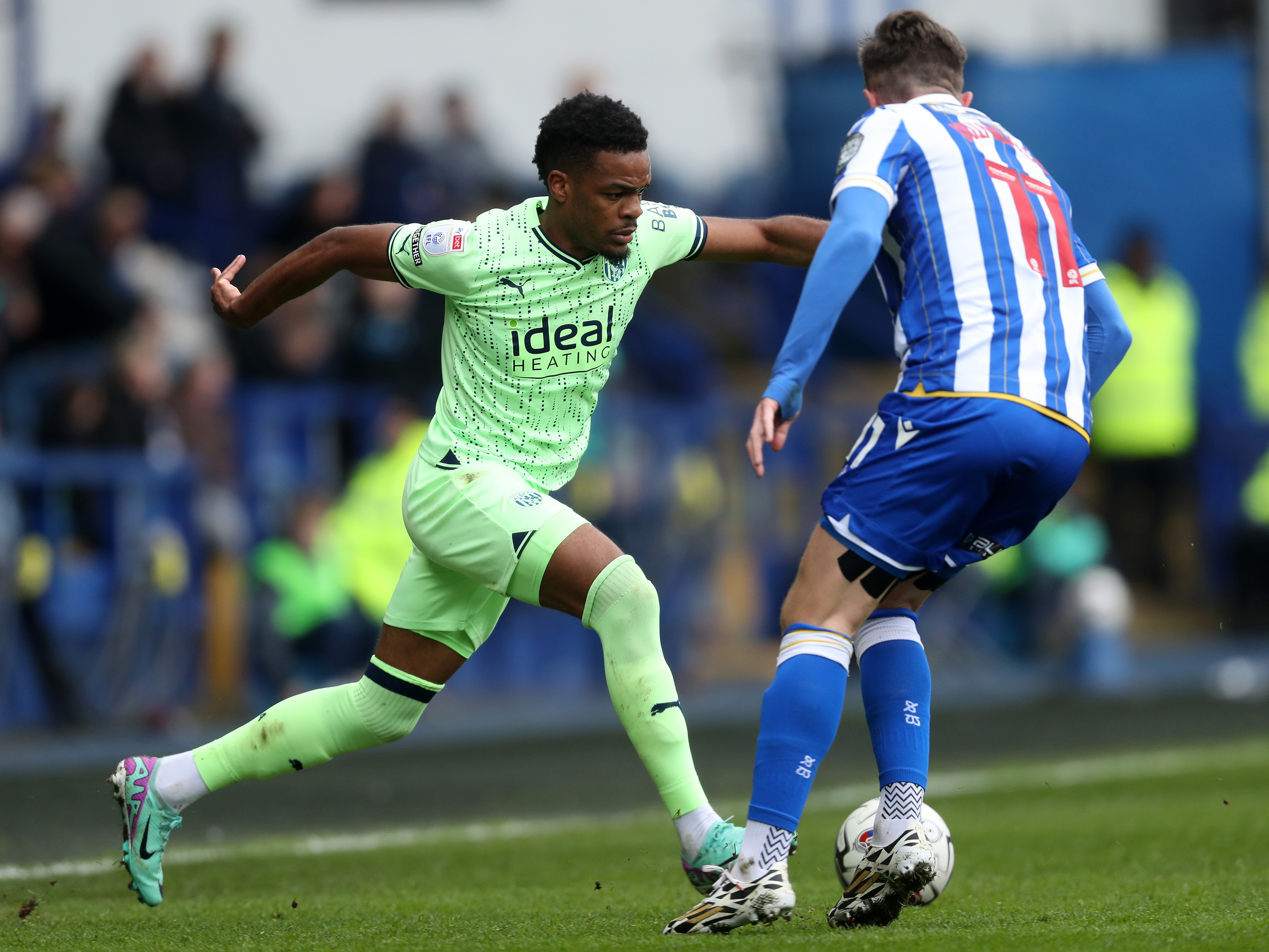 An image of Grady Diangana on the ball against Sheffield Wednesday