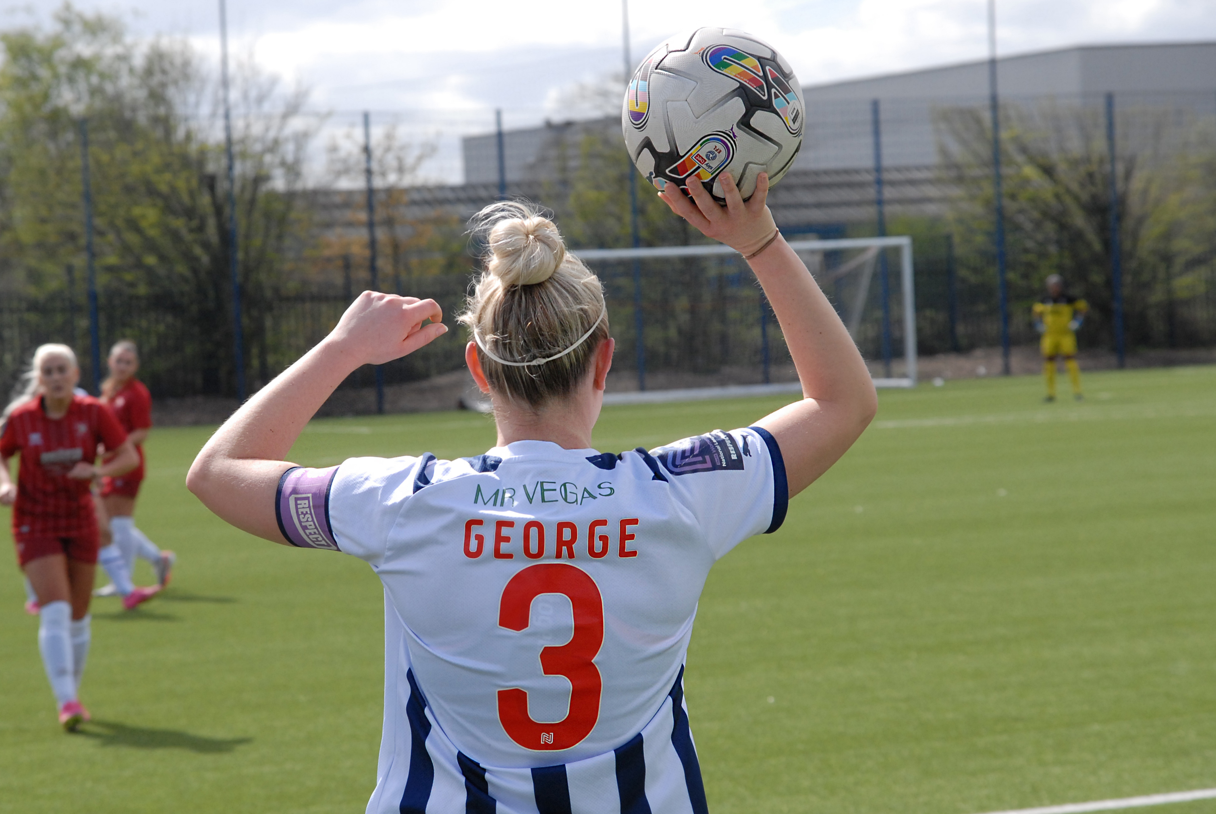 Hannah George in home Albion colours.