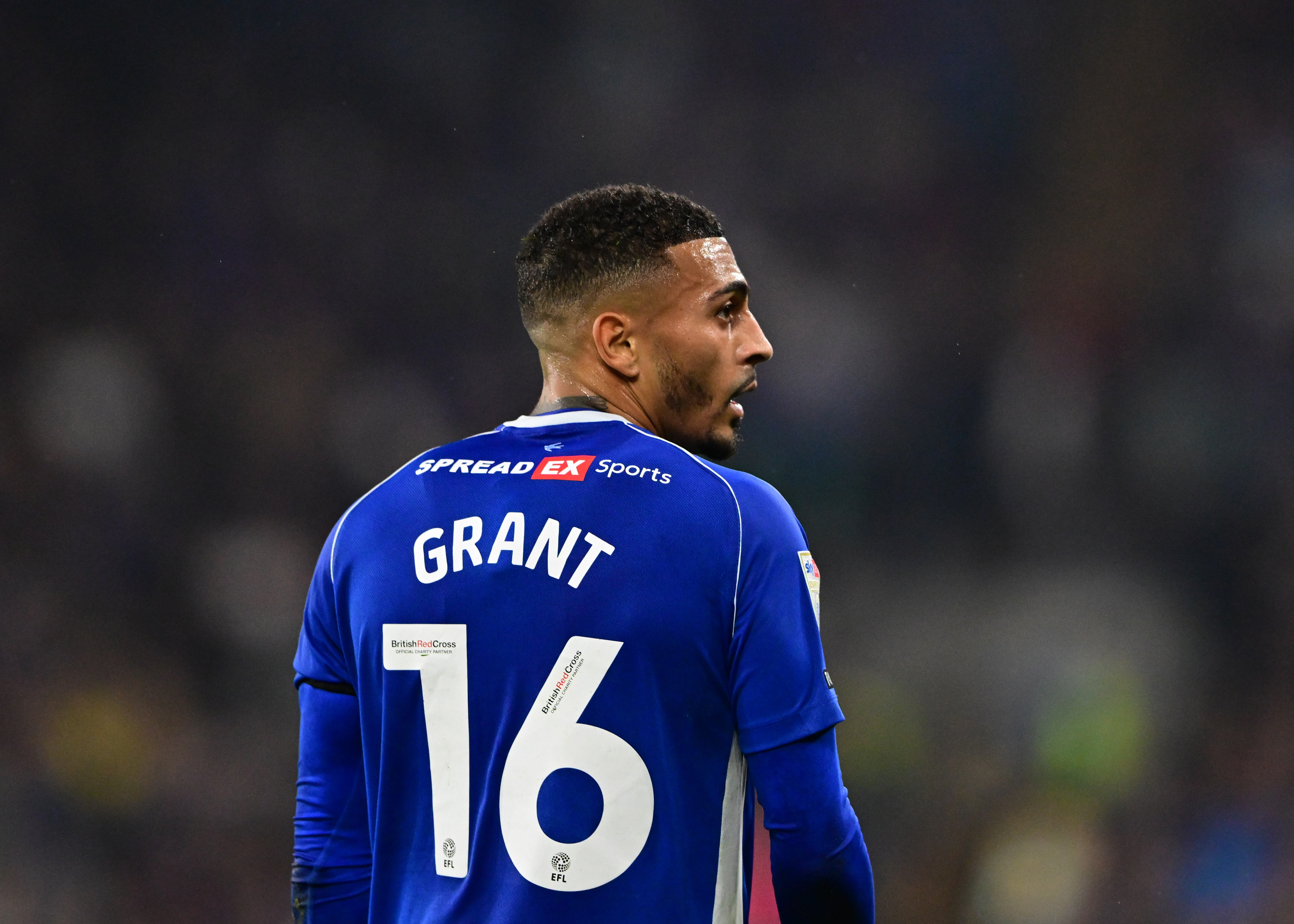 Karlan Grant in action for Cardiff City.