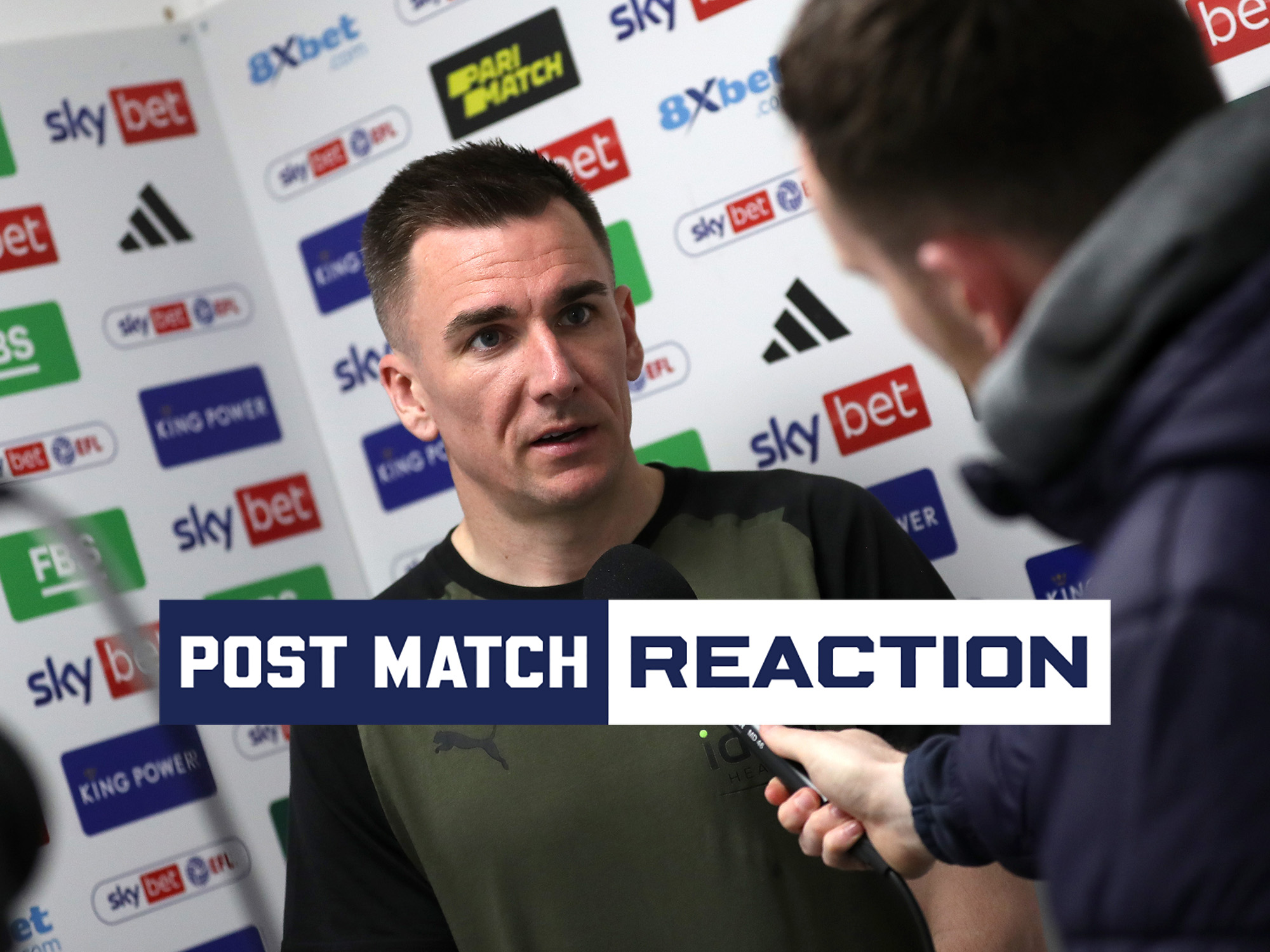 Jed Wallace is interviewed after Albion's defeat at Leicester 