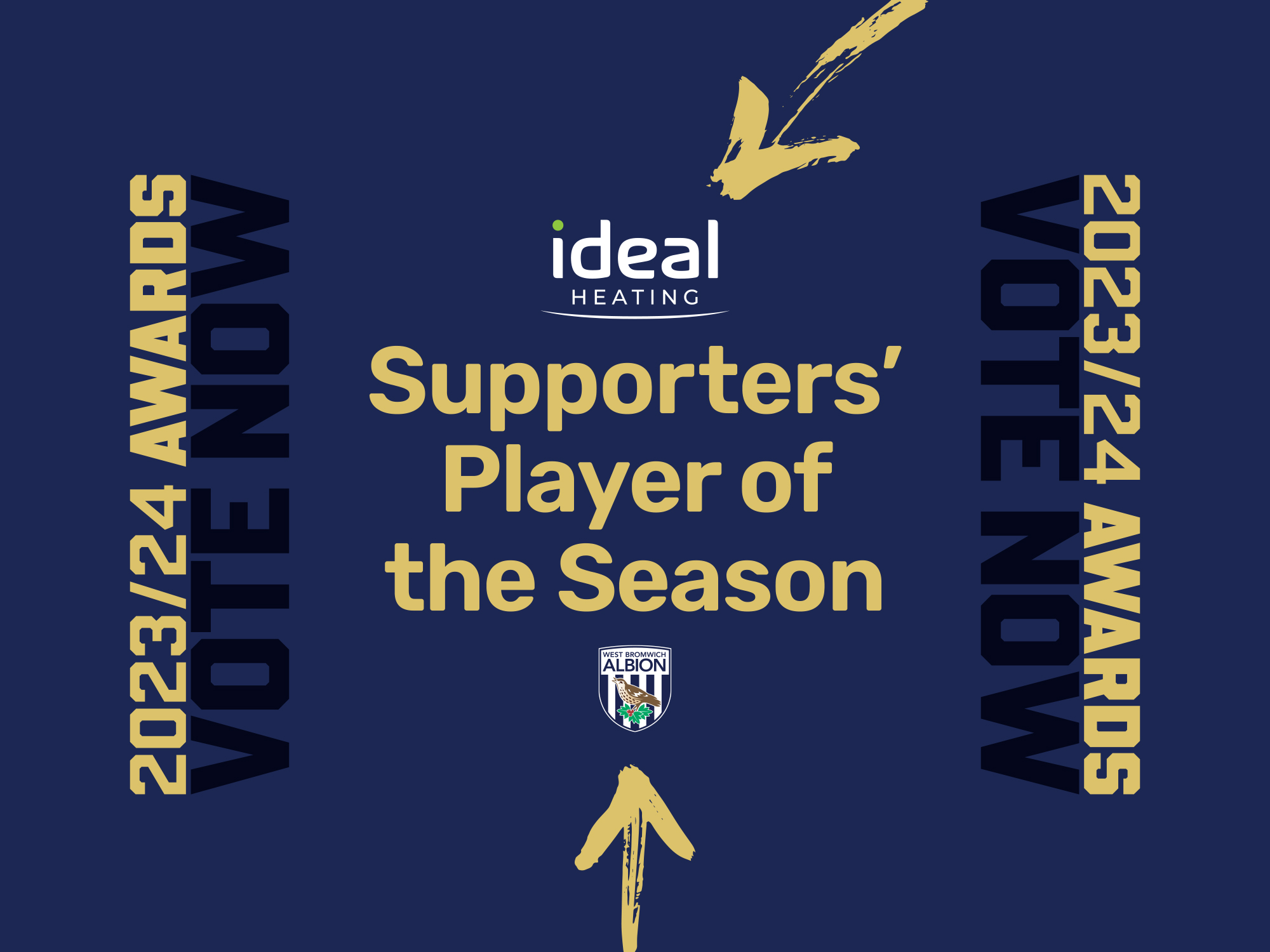 The Ideal Heating Supporters' Player of the Season vote now graphic
