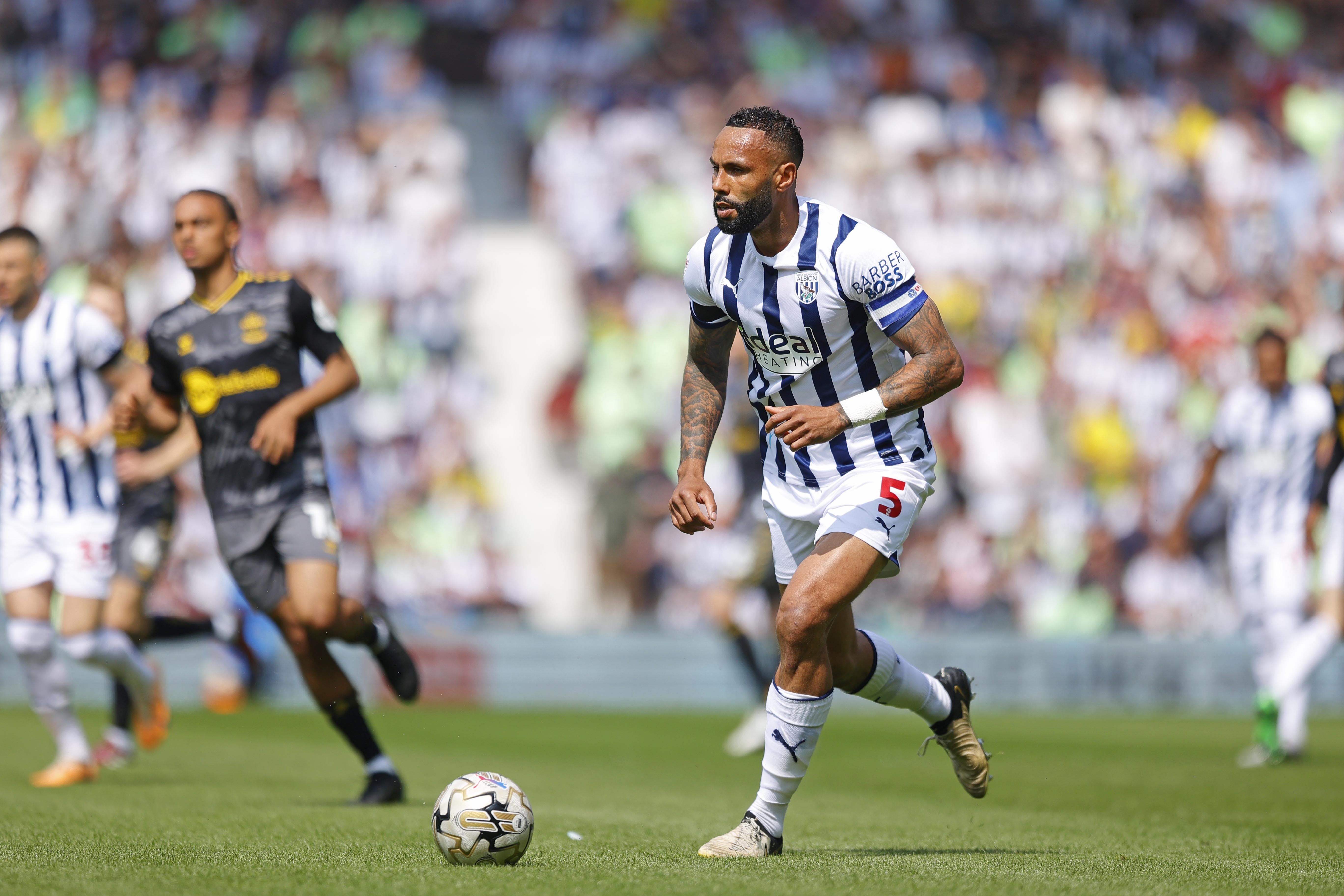 Kyle Bartley on the ball against Southampton at The Hawthorns 