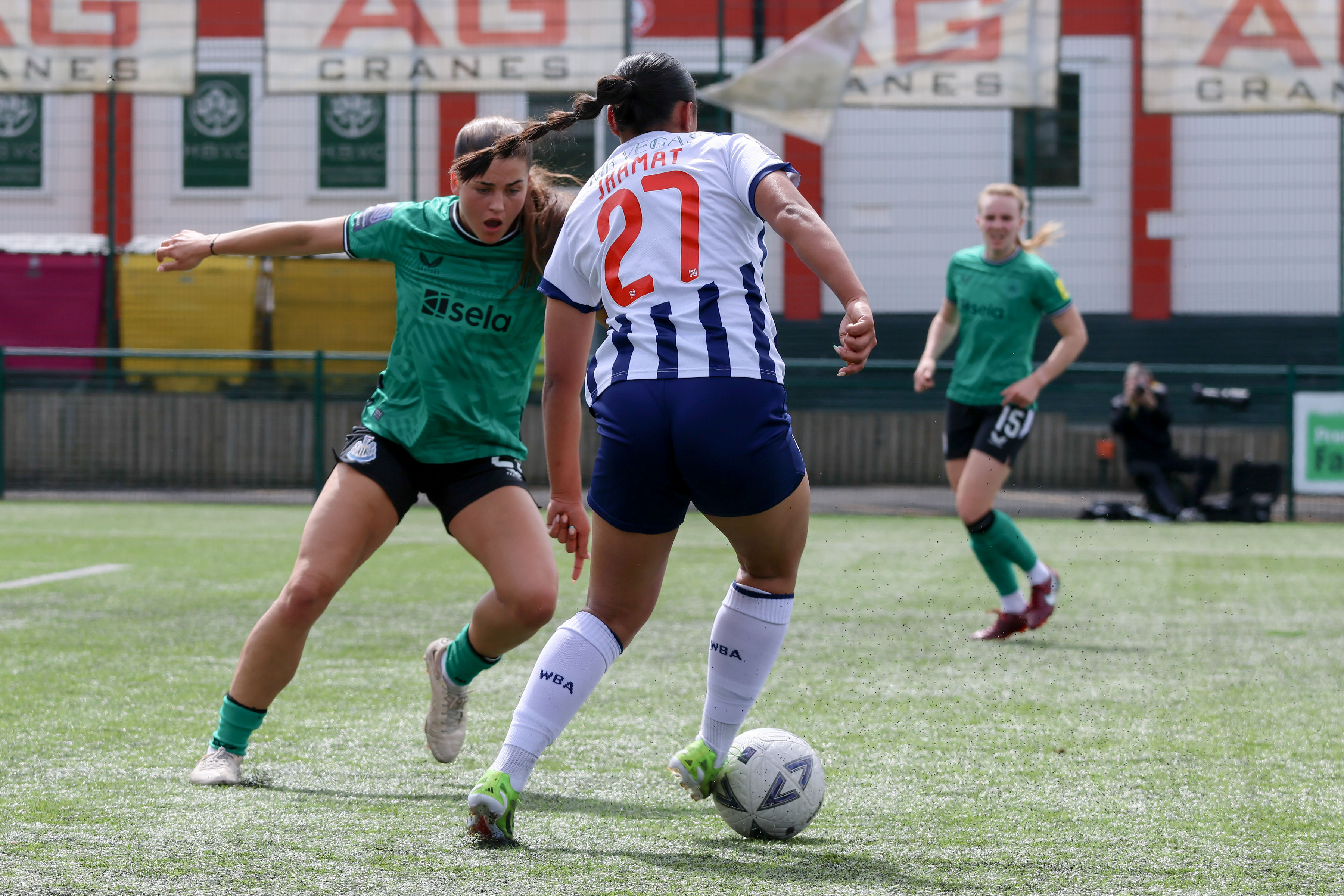 Simran Jhamat in action for Albion Women.