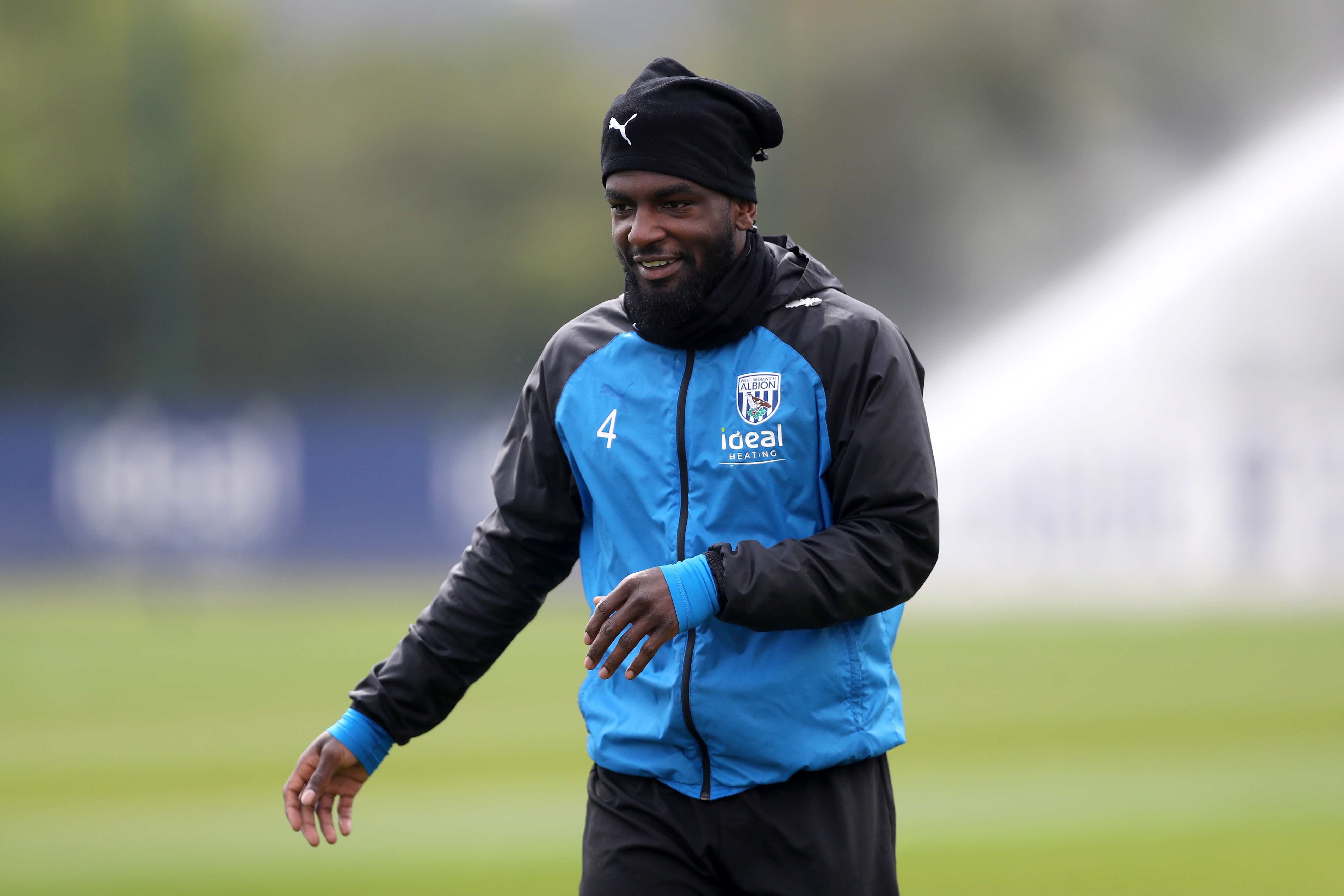 Cedric Kipre smiling during a training session