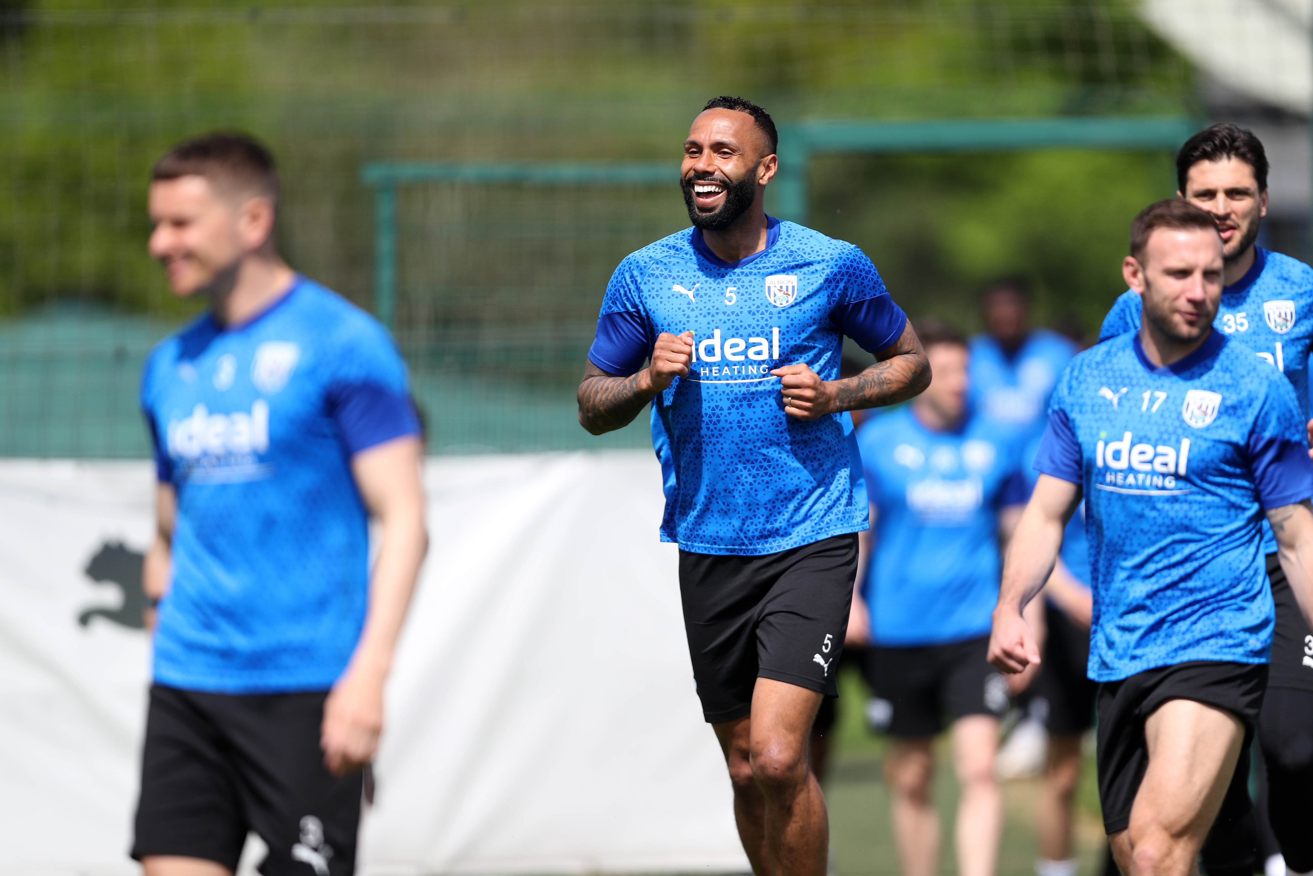 Kyle Bartley smiling before training 