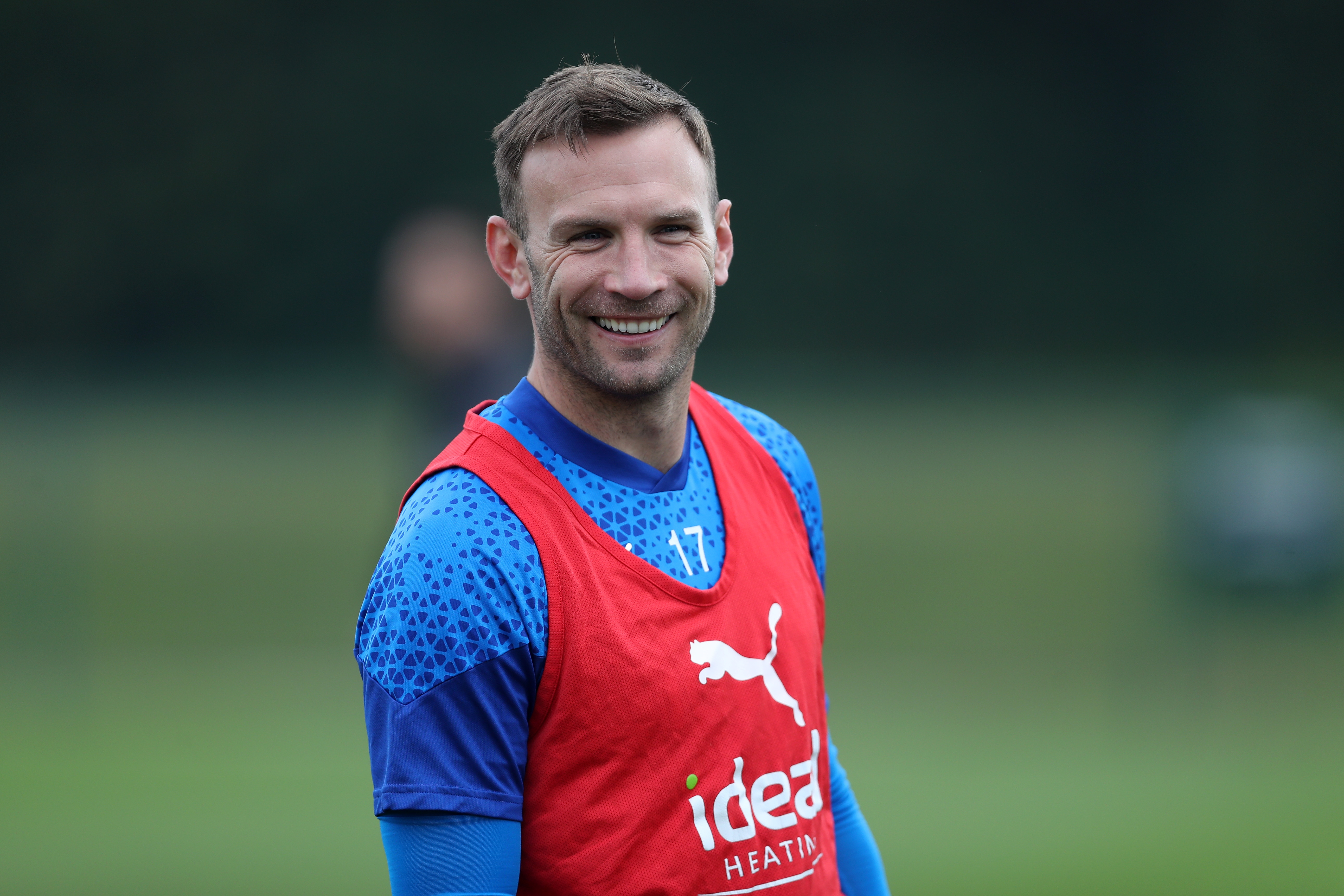 Andi Weimann smiling during a training session
