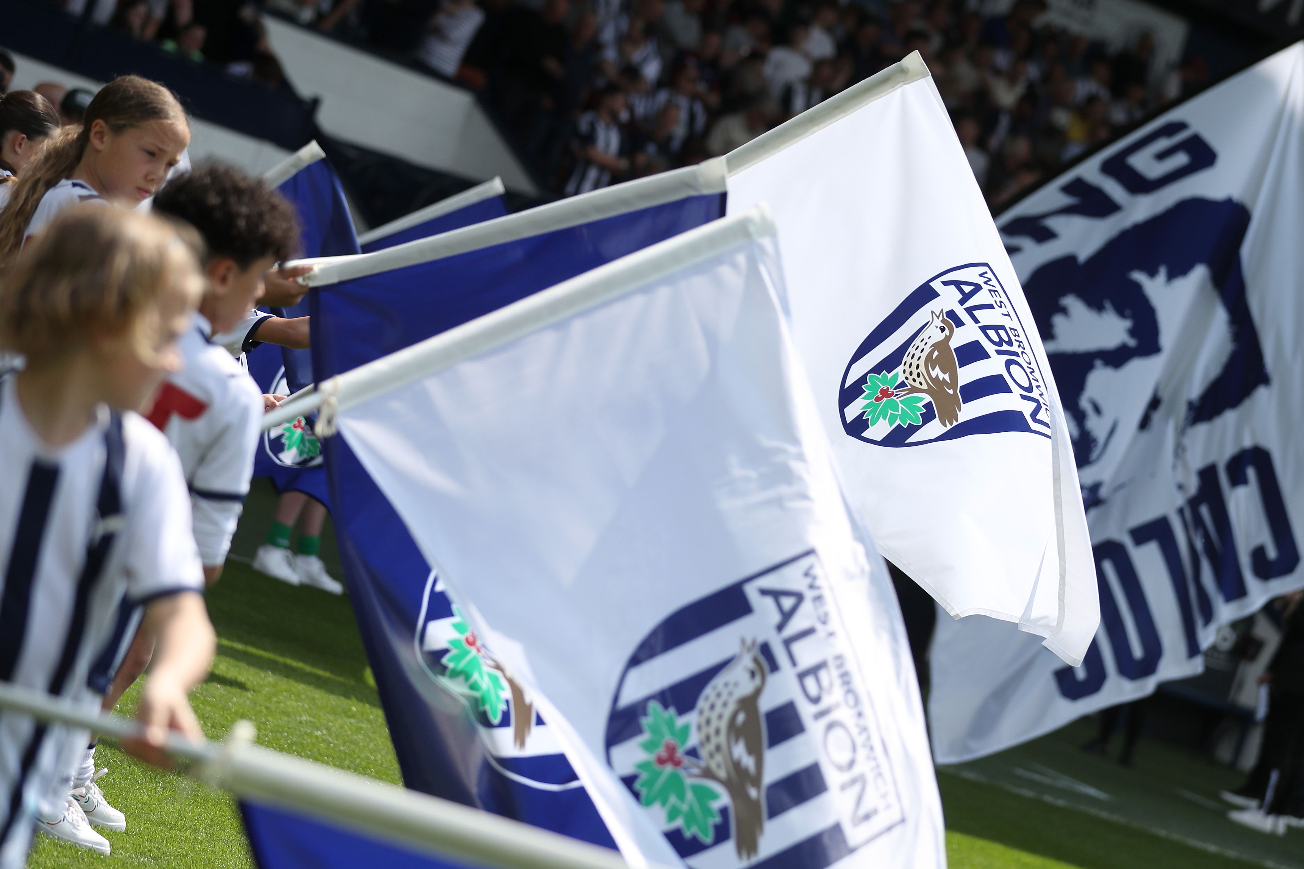 WBA flags at The Hawthorns before the game against Southampton