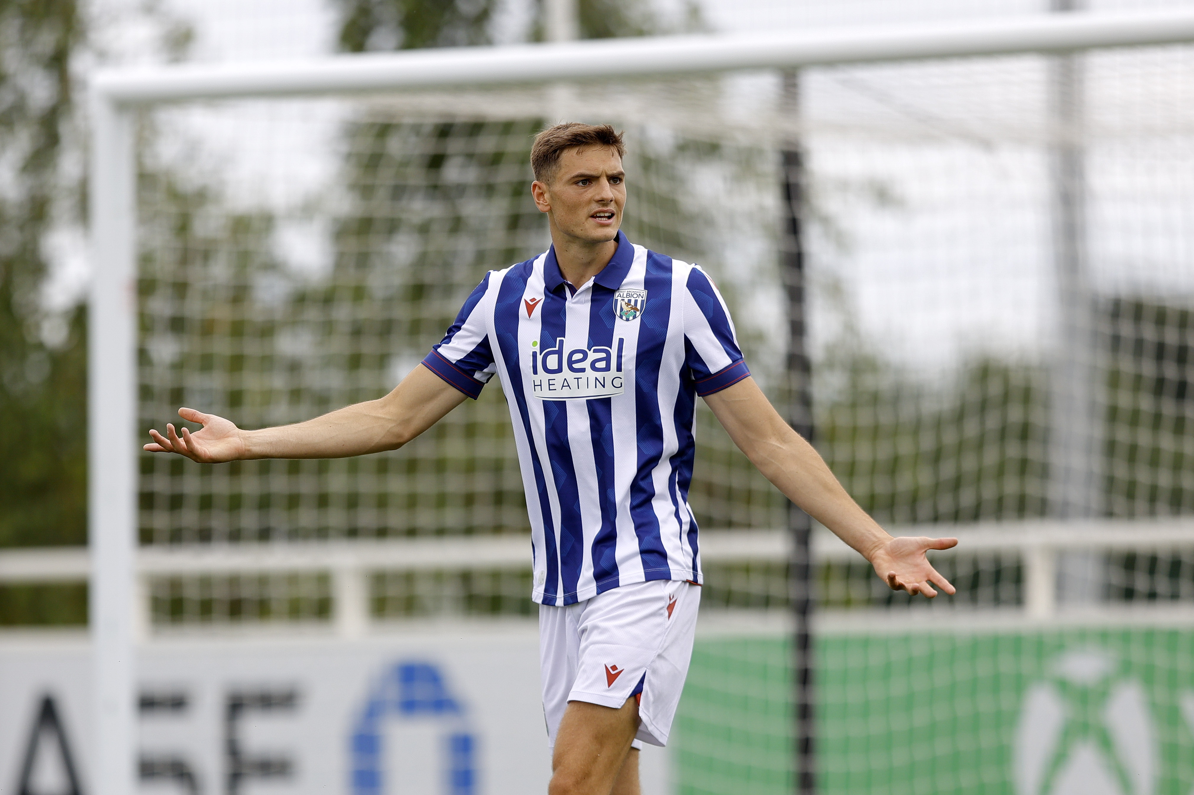 An image of Caleb Taylor during Albion's friendly against Peterborough