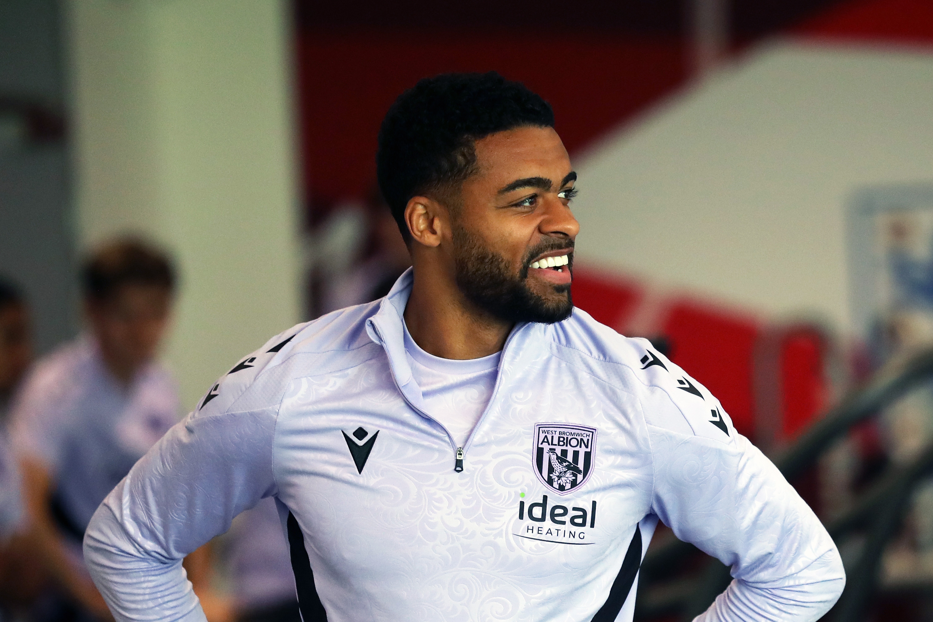 Darnell Furlong smiling in the gym at St. George's Park 