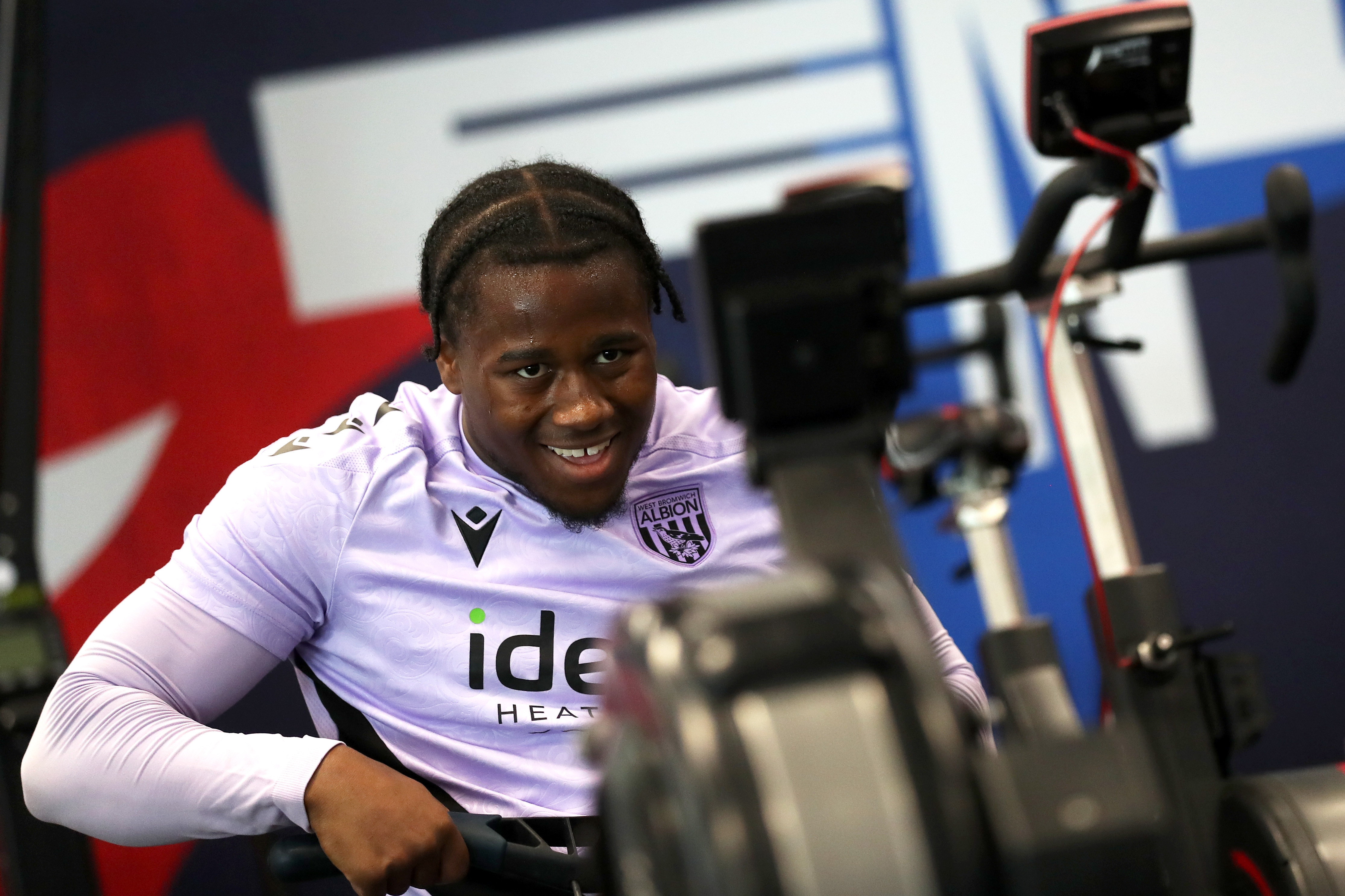 Reyes Cleary working in the gym at St. George's Park