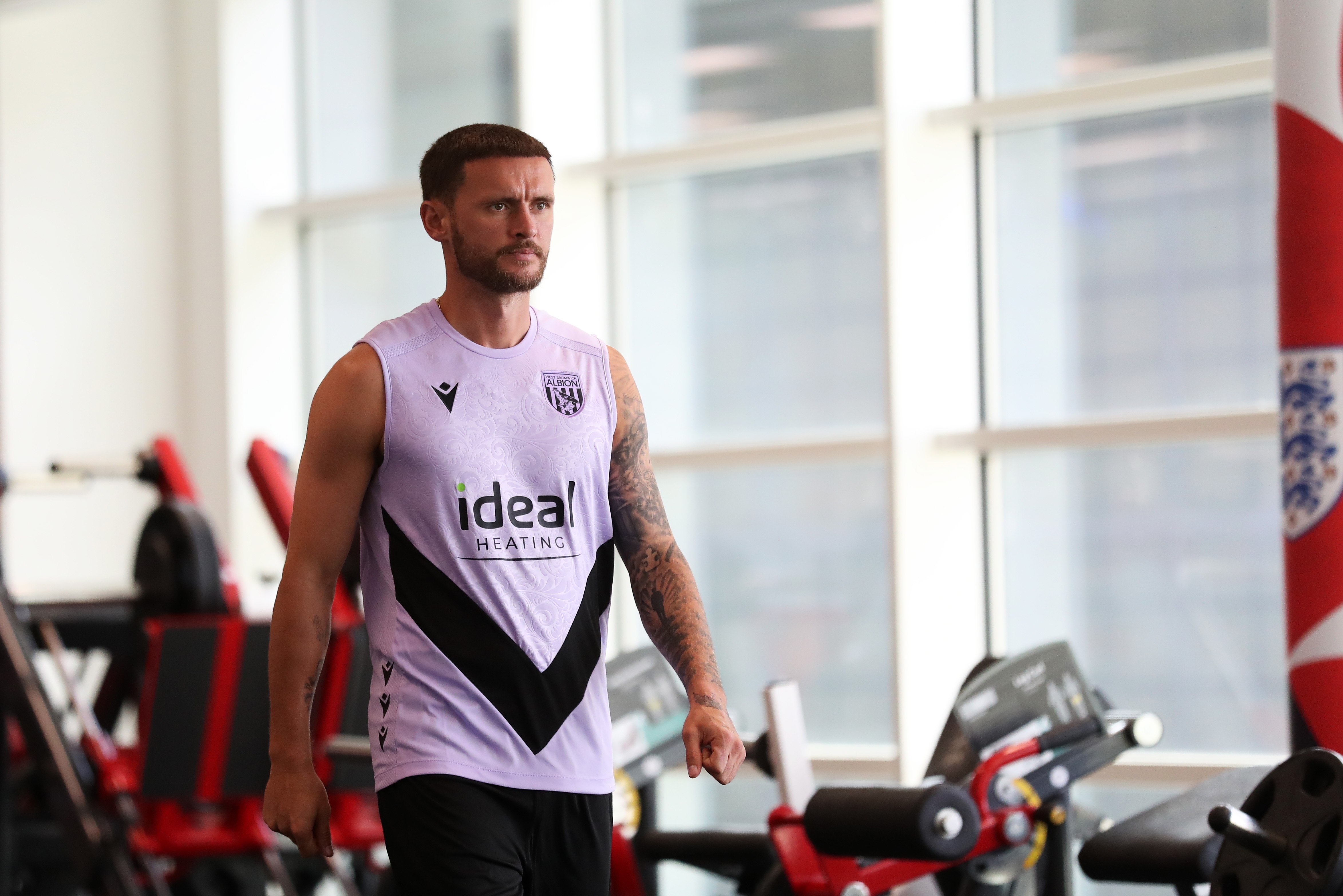 John Swift in the gym at St. George's Park