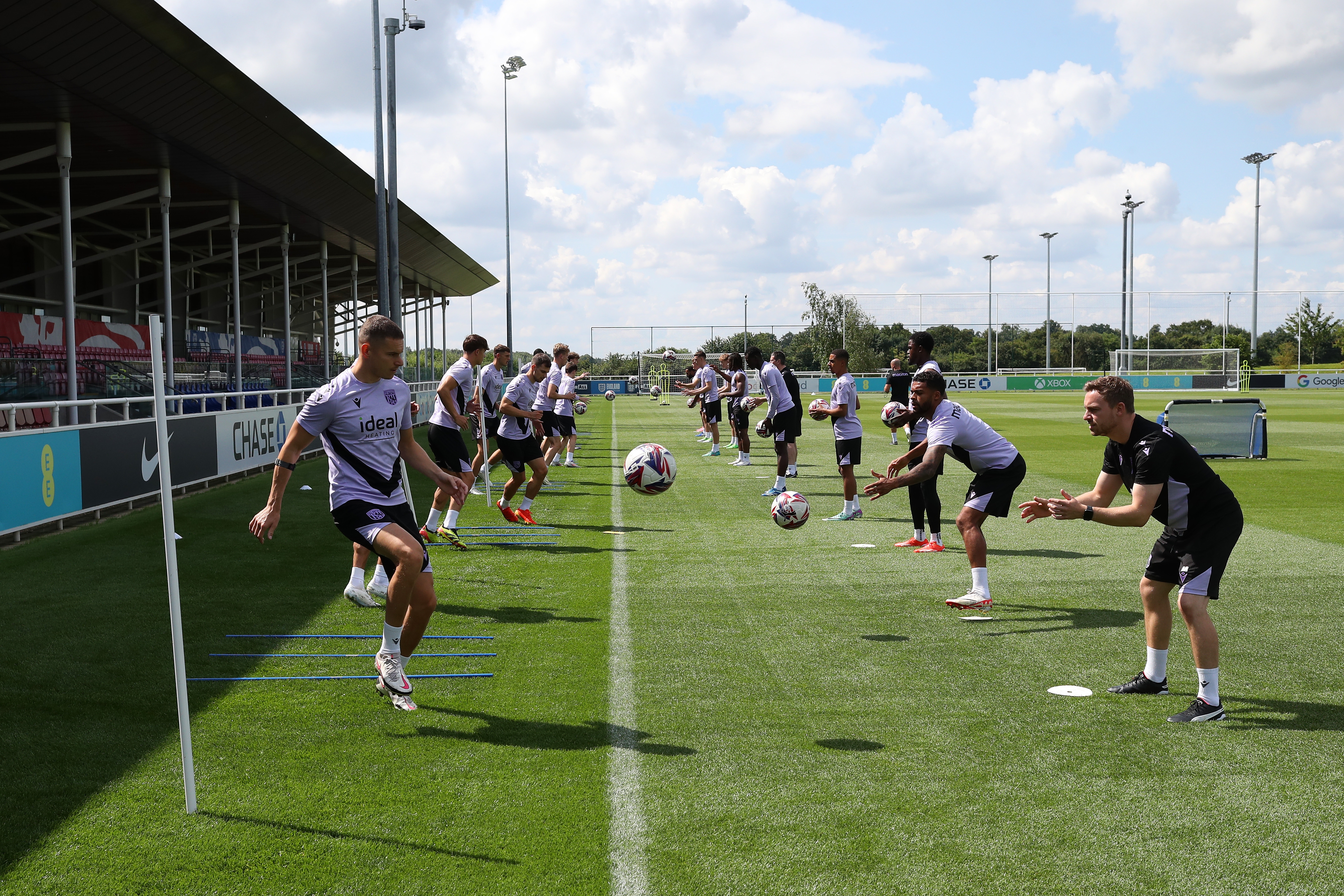 A general view of the warm-up at St. George's Park